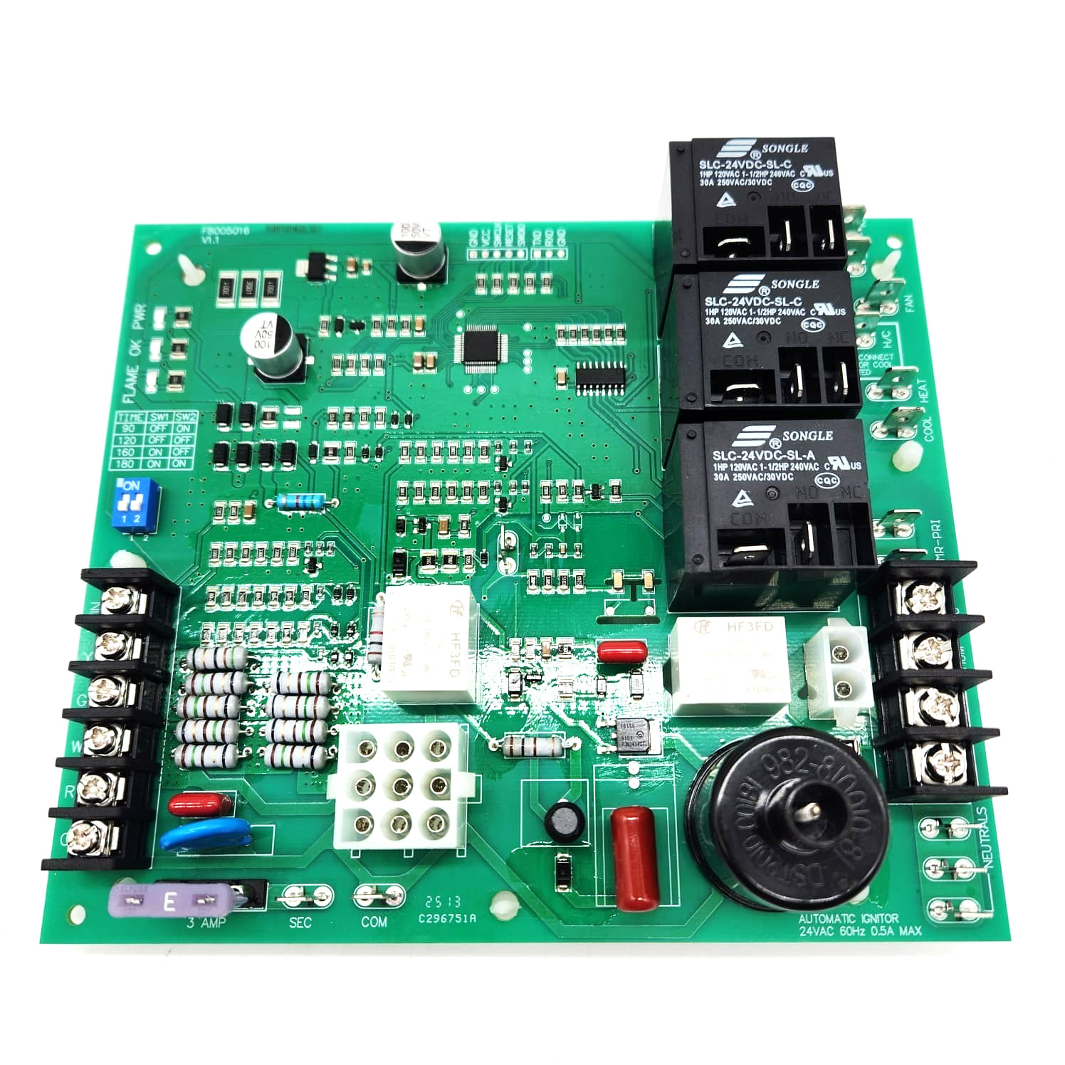 Spark Ignition Circuit Board 62-24140-04 Replace ICM292 Rheem Furnace 24V/115V