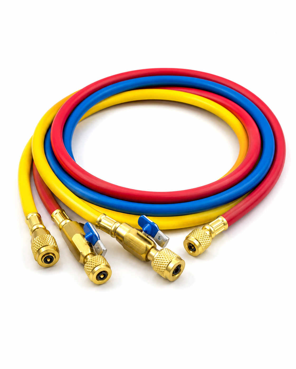 Yellow Jacket 29986 Plus II 1/4″ Hose with Compact Ball Valve 72″ (Pack of 3)
