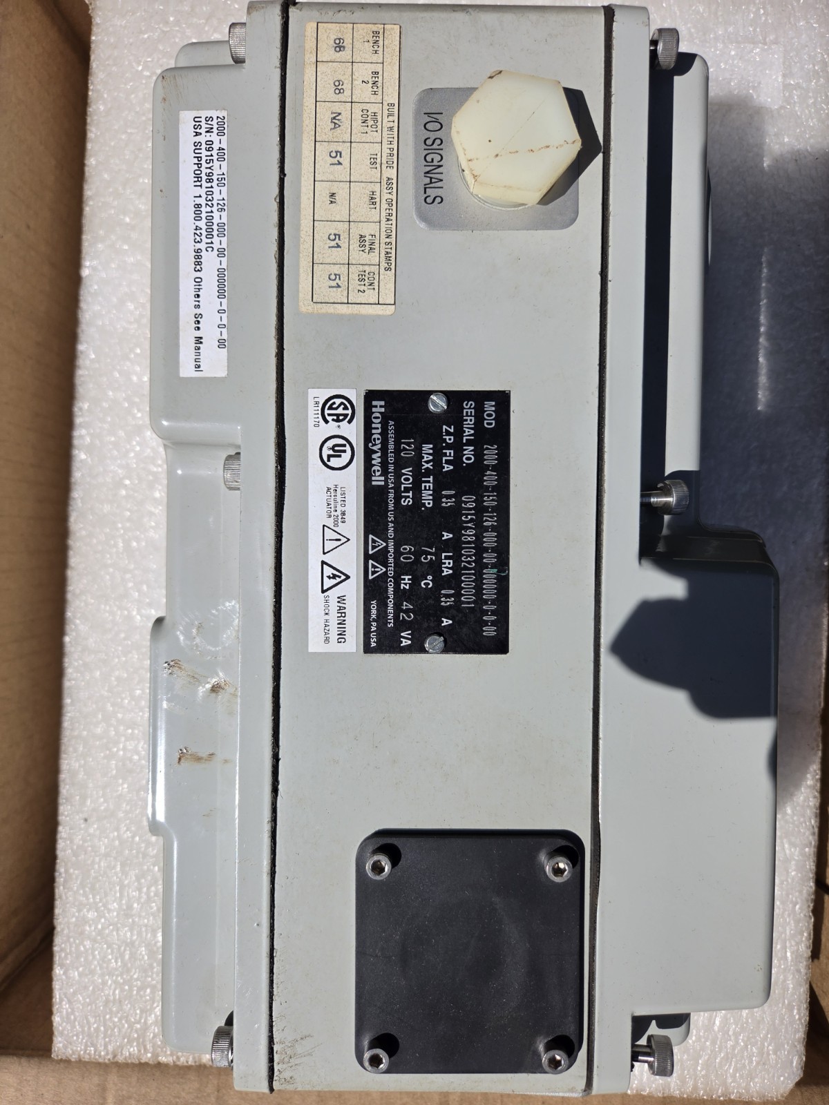 Honeywell HercuLine 2000 Damper Actuator 24V MPN 2000-400-150-126-000-00