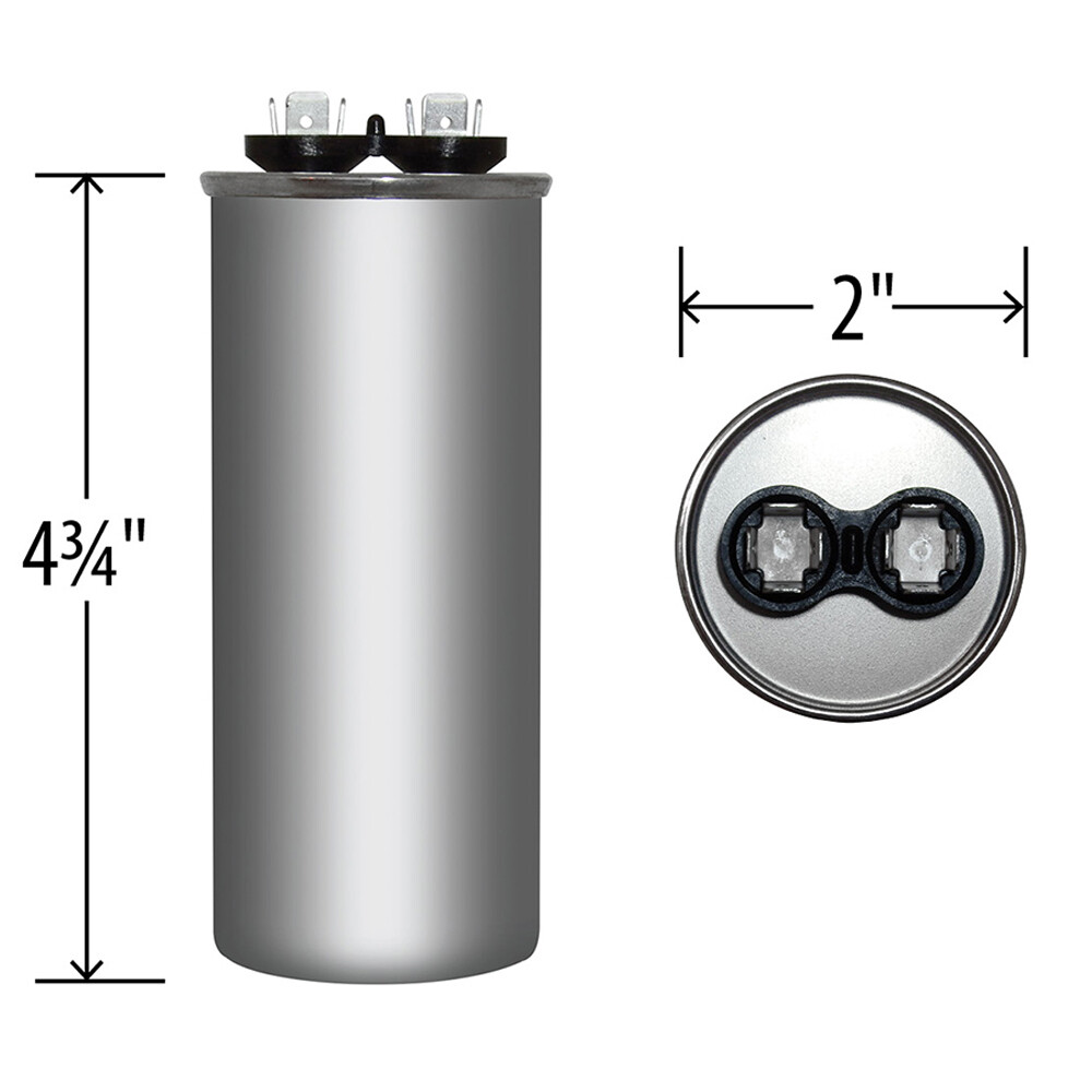 45 MFD x 440 ROUND USA Run Capacitor MARS 14248