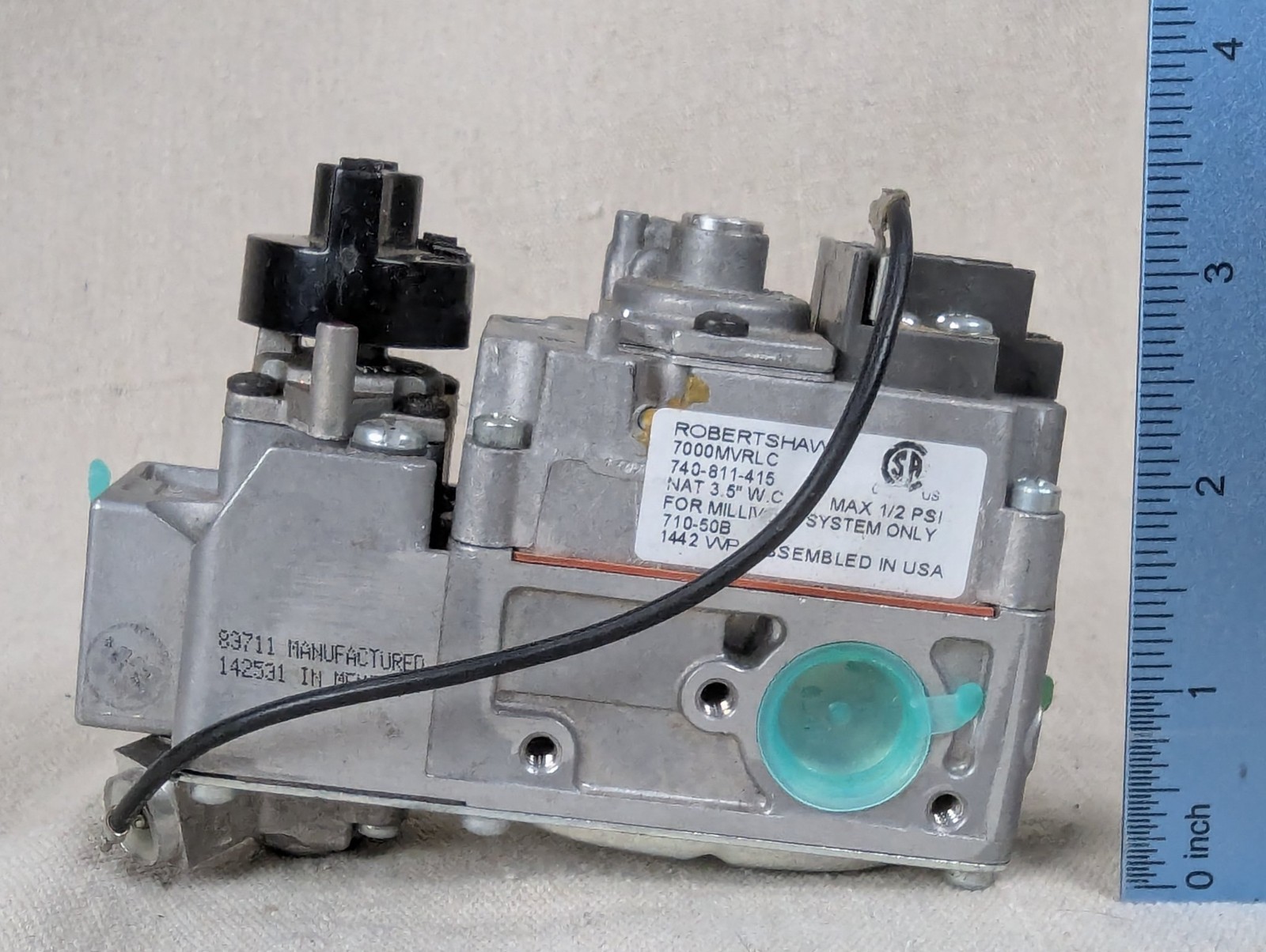 Robertshaw 7000MVRLC Millivolt Gas Valve 740-811-415 Natural Gas New Unused