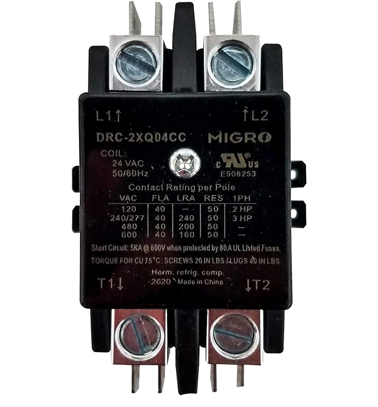 HVAC Contactor Replacement 2 Pole 40 Amp 24V Coil 50A 40A 30A Evaporator DPA2L