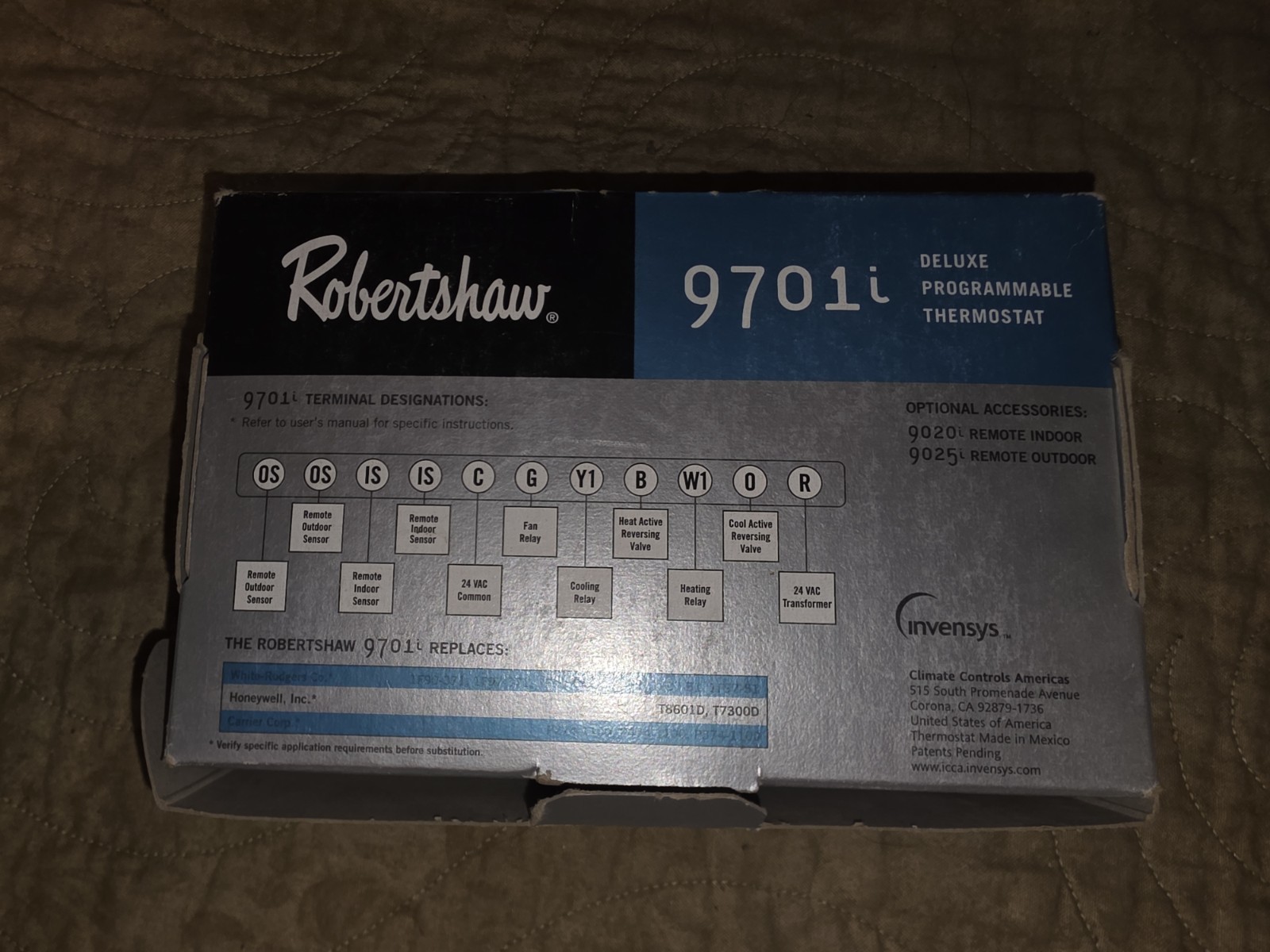 Robertshaw Digital Programmable Thermostat w/Humidity Control 2H/2C Model 9701j