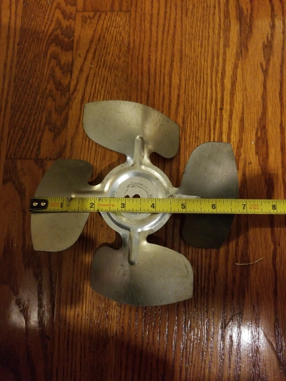 AIR DRIVE 6 3/4″ Diameter Hubless Fan Blade – 4 Wing Aluminum Fan Blade 6.75″