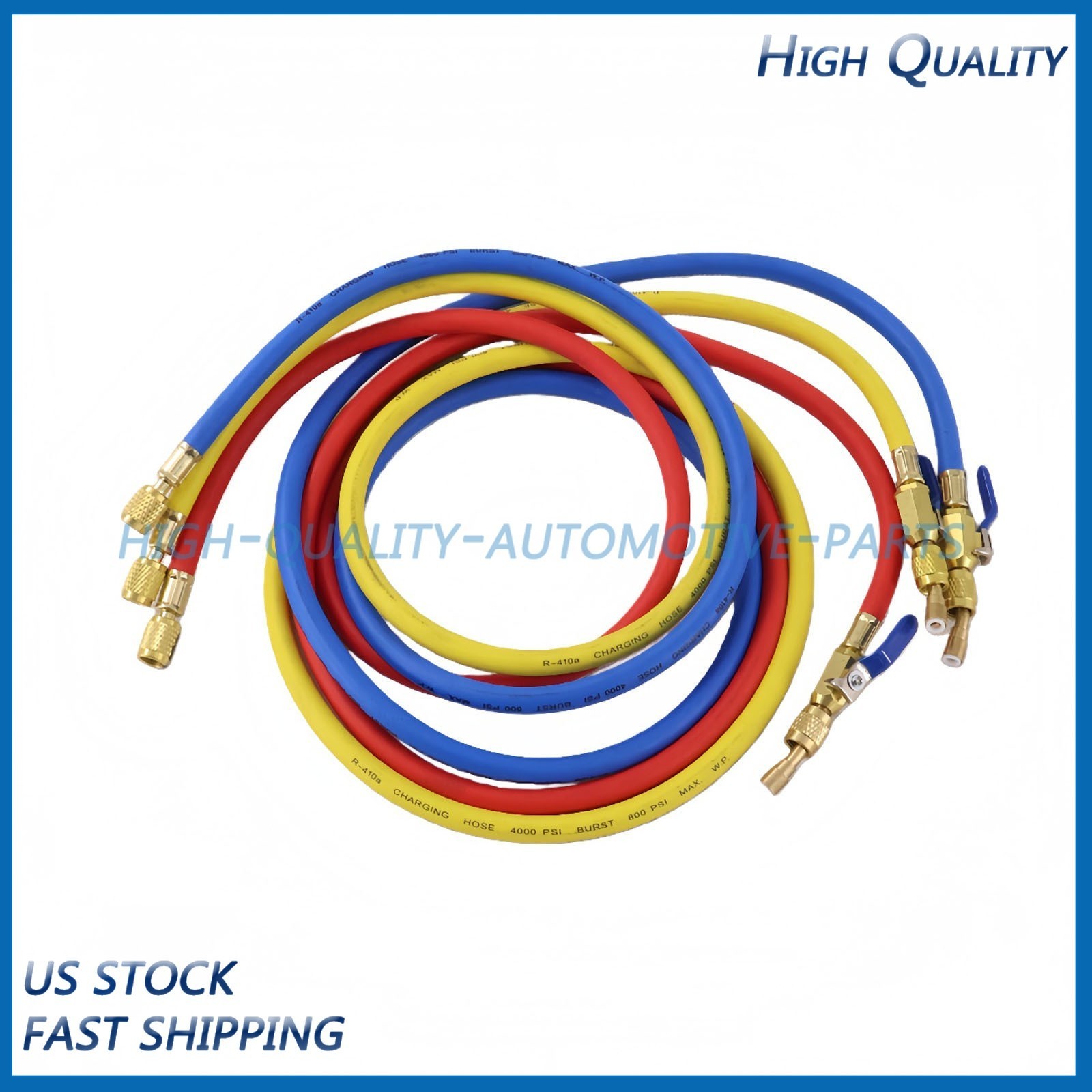 For R-410A Refrige 3Pack 29986 Plus II 1/4″ Hose with Compact Ball Valve 72″ NEW