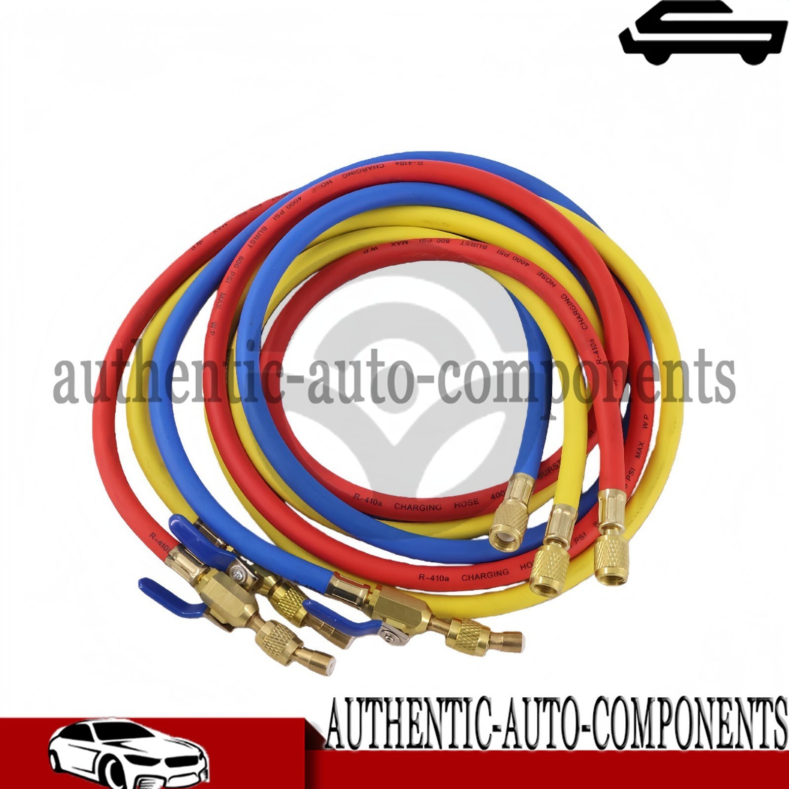 For Yellow Jacket Plus II 1/4″ Charging Hose Set 72″ Compact Ball (Pack of 3)