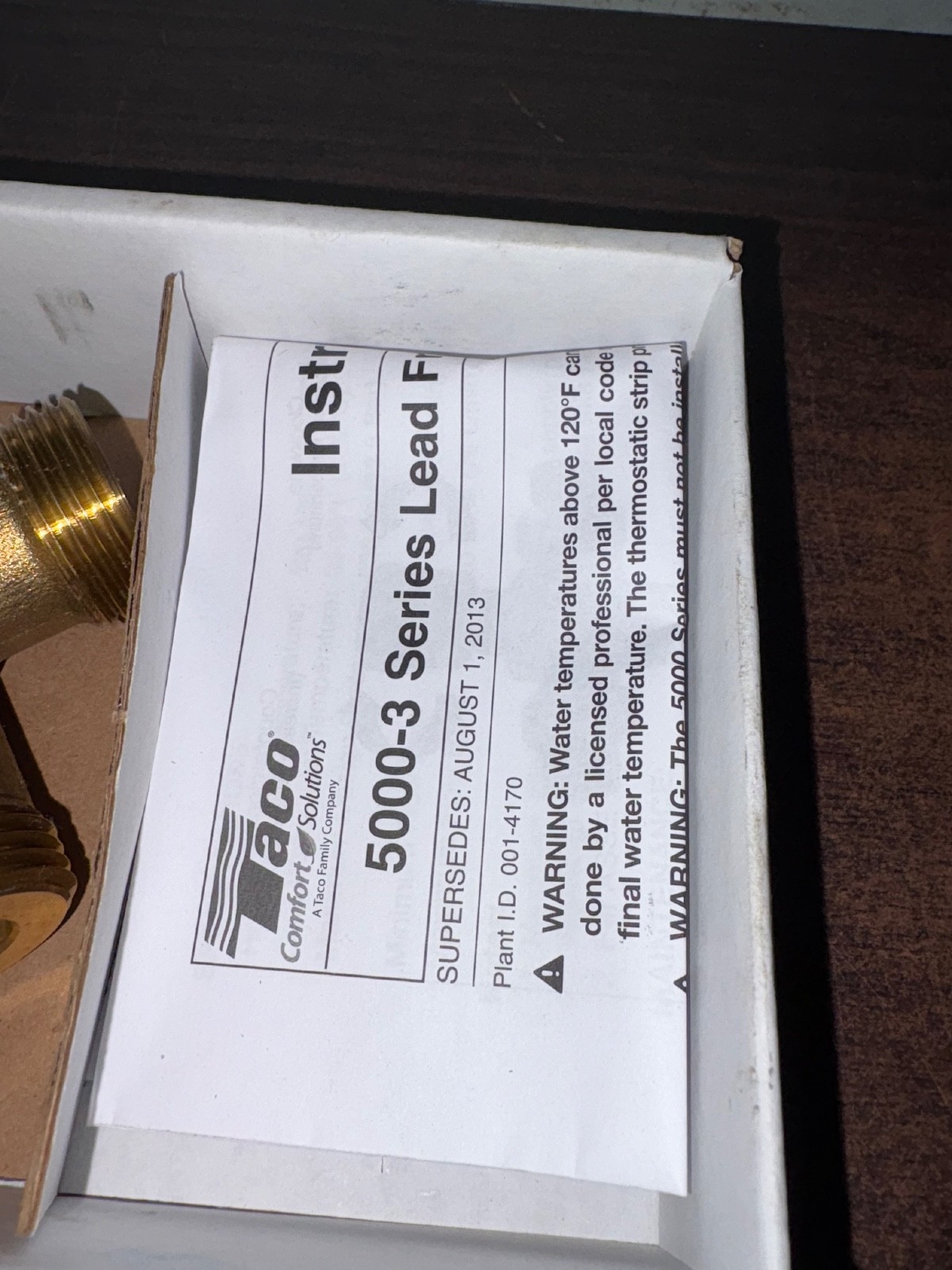 NEW TACO 5002-C3 MIX VALVE 1/2″ UNION SWEAT B460