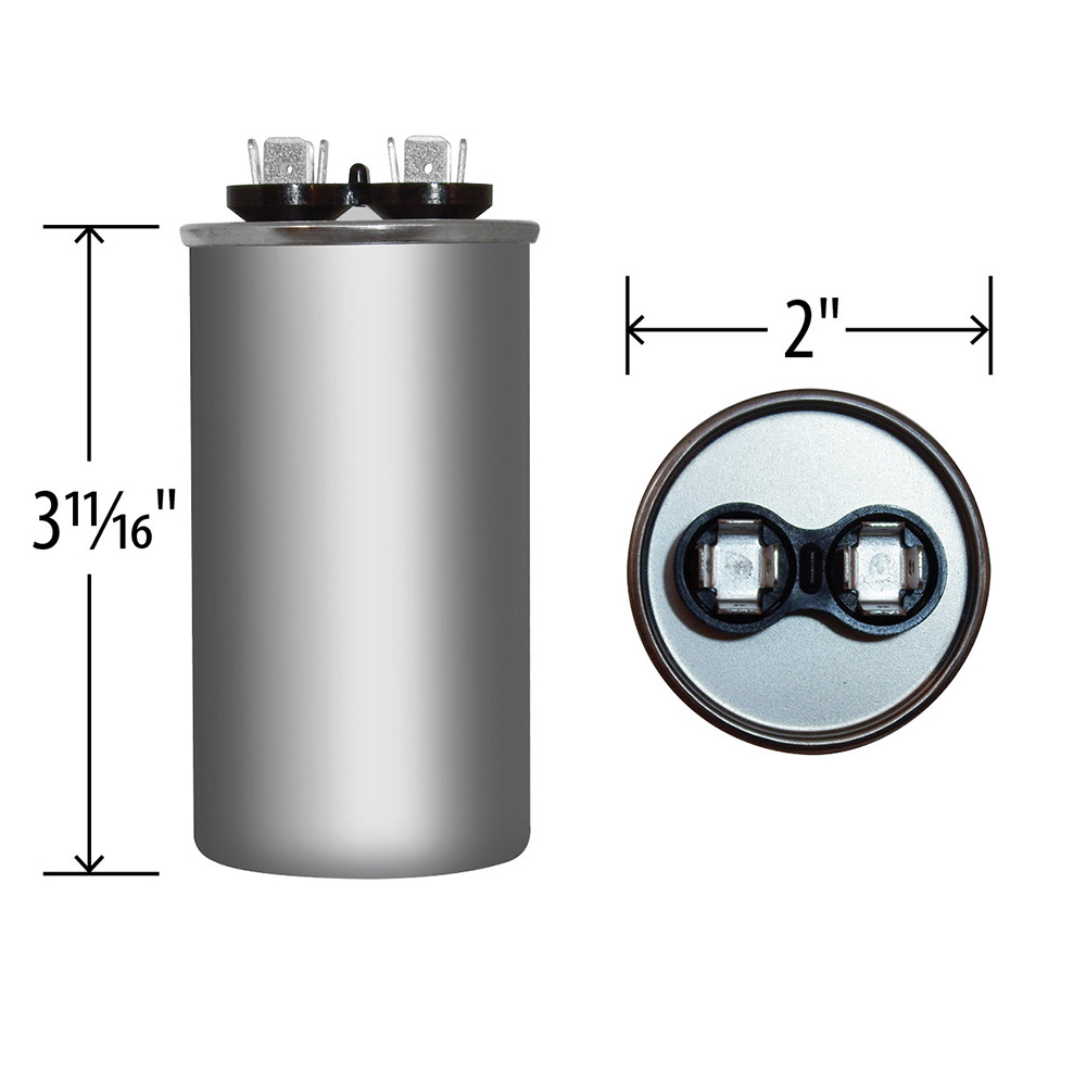 35 MFD x 370 / 440 VAC Round Run Capacitor BMI 800P356H44N36A4X Made in the USA