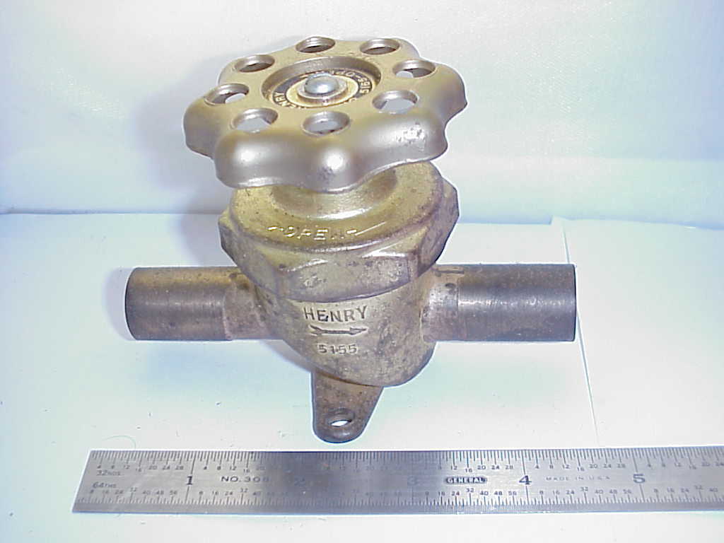 HENRY 5165 PACKLESS 5/8″ O.D. GOLDEN BANTAM GLOBE VALVE 500 PSI NOS- *FREE SHIP*