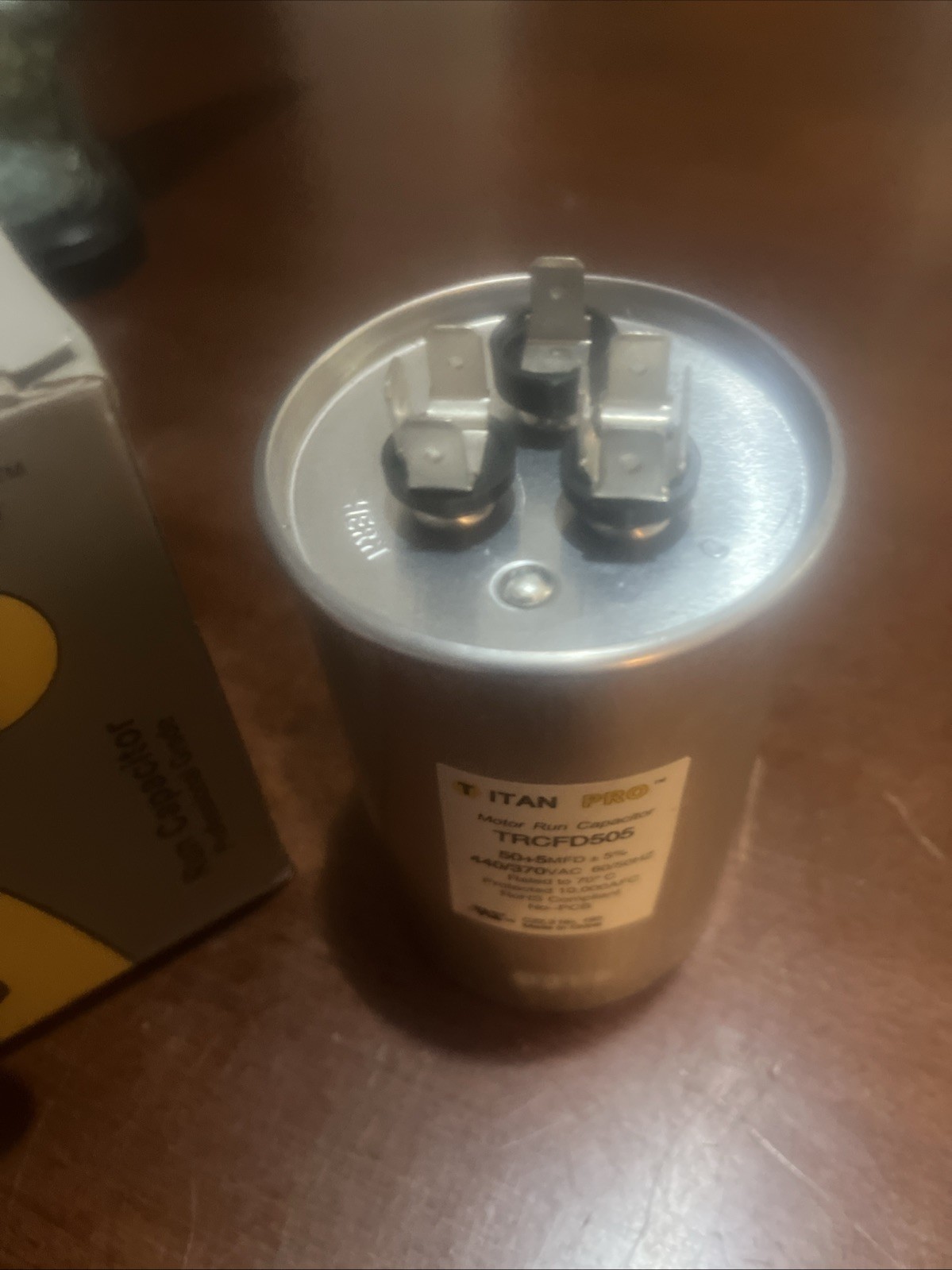 TitanPro TRCD455 HVAC Round Dual Motor Run Capacitor. 45/5 MFD/UF 370 Volts
