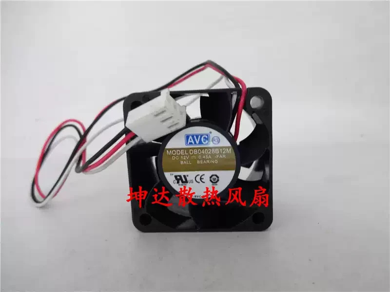 1PCS AVC 4028 DB04028B12H 12V 0.45A 4cm 3-pin Server Cooling Fan