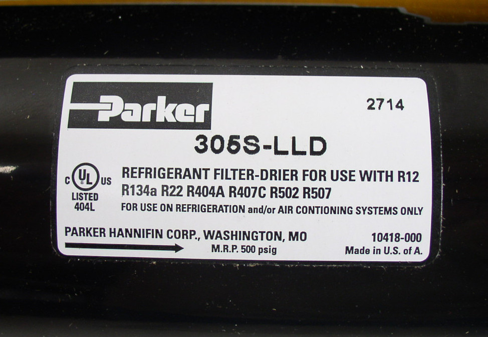Parker 305S-LLD 5/8″ ODF Solder Gold Label Liquid Line Filter-Drier
