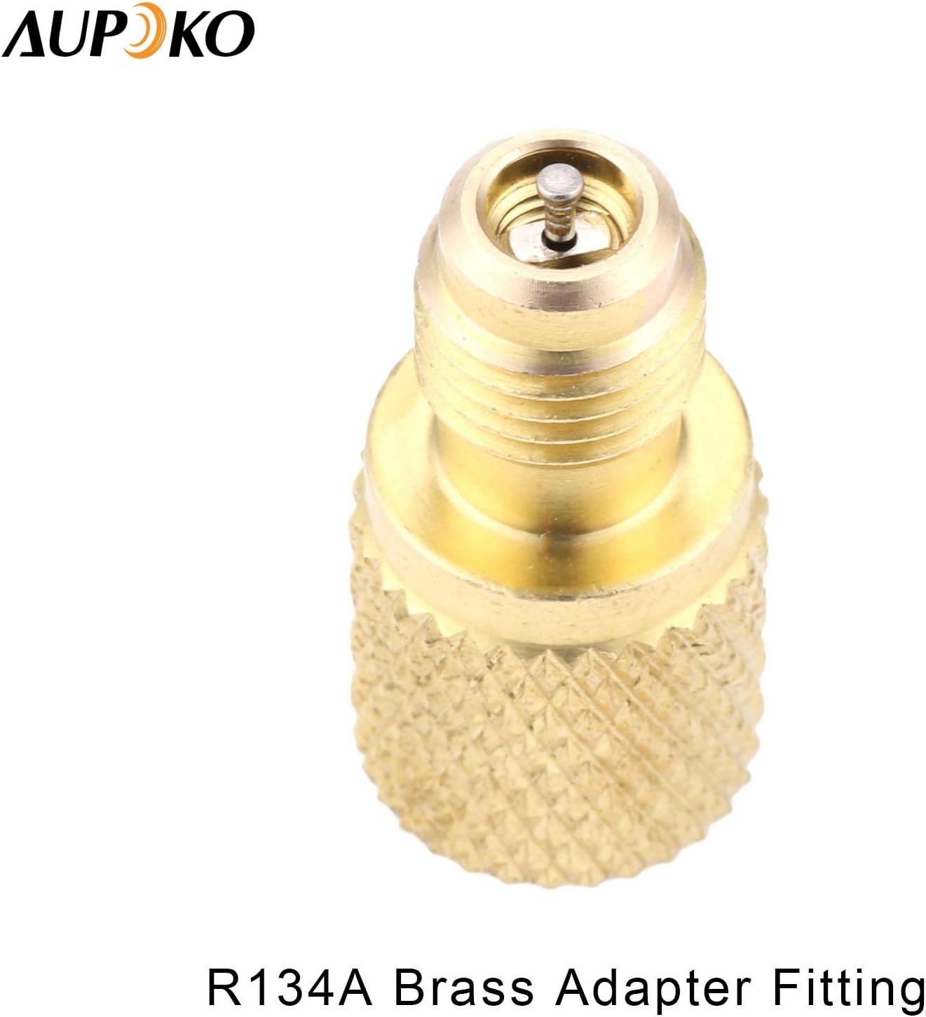 Brass Adapter Fitting with Valve Core, 1/4″ Male to 1/2″ Female for AC Refrigera
