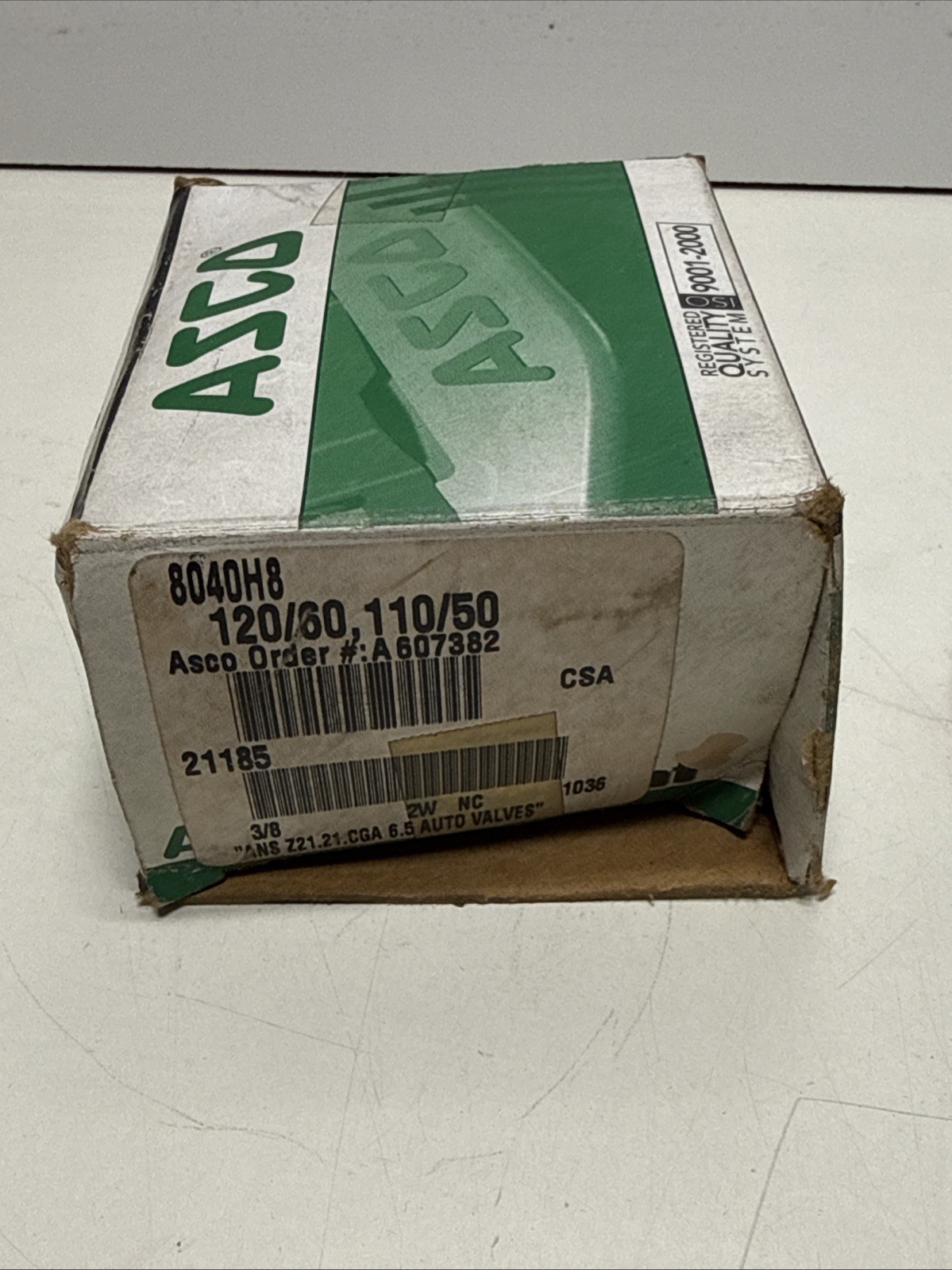 Asco 8040H8 RedHat 3/8″NPT Inline Solenoid Valve 120volt/60hz Coil