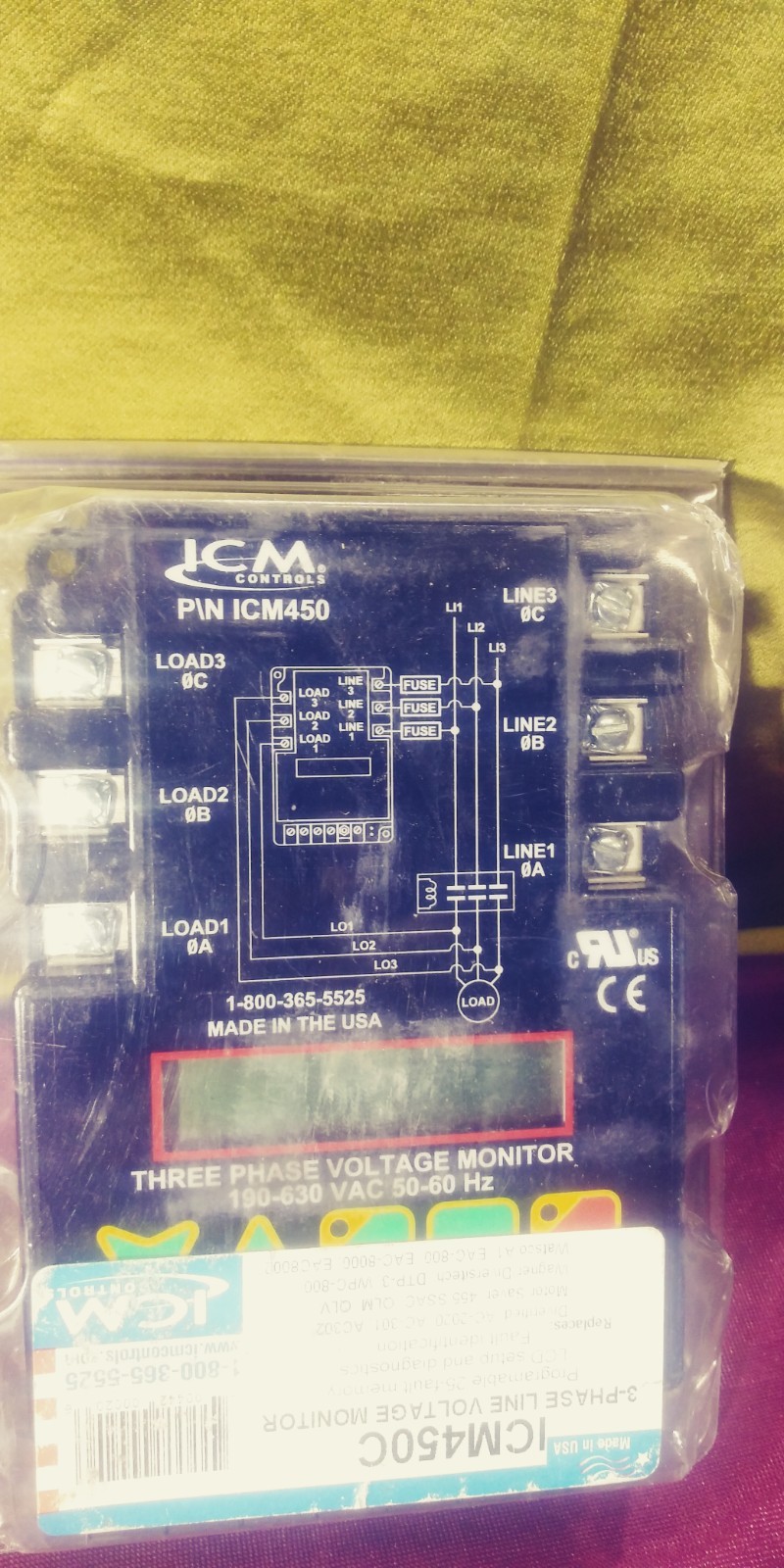 ICM Controls ICM450C 3 Phase Live Voltage Monitor