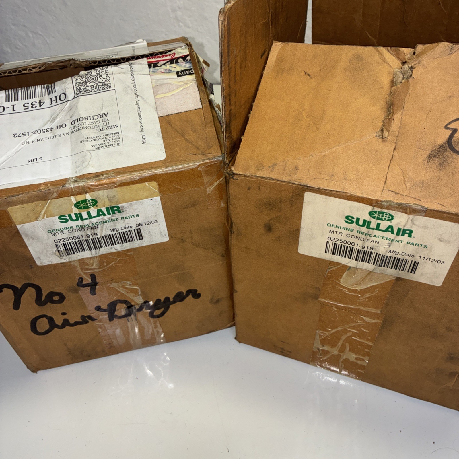 Sullair 02250061-919 Motor Condenser Fan AO Smith F48B09A12 1/4HP 460V Open Box