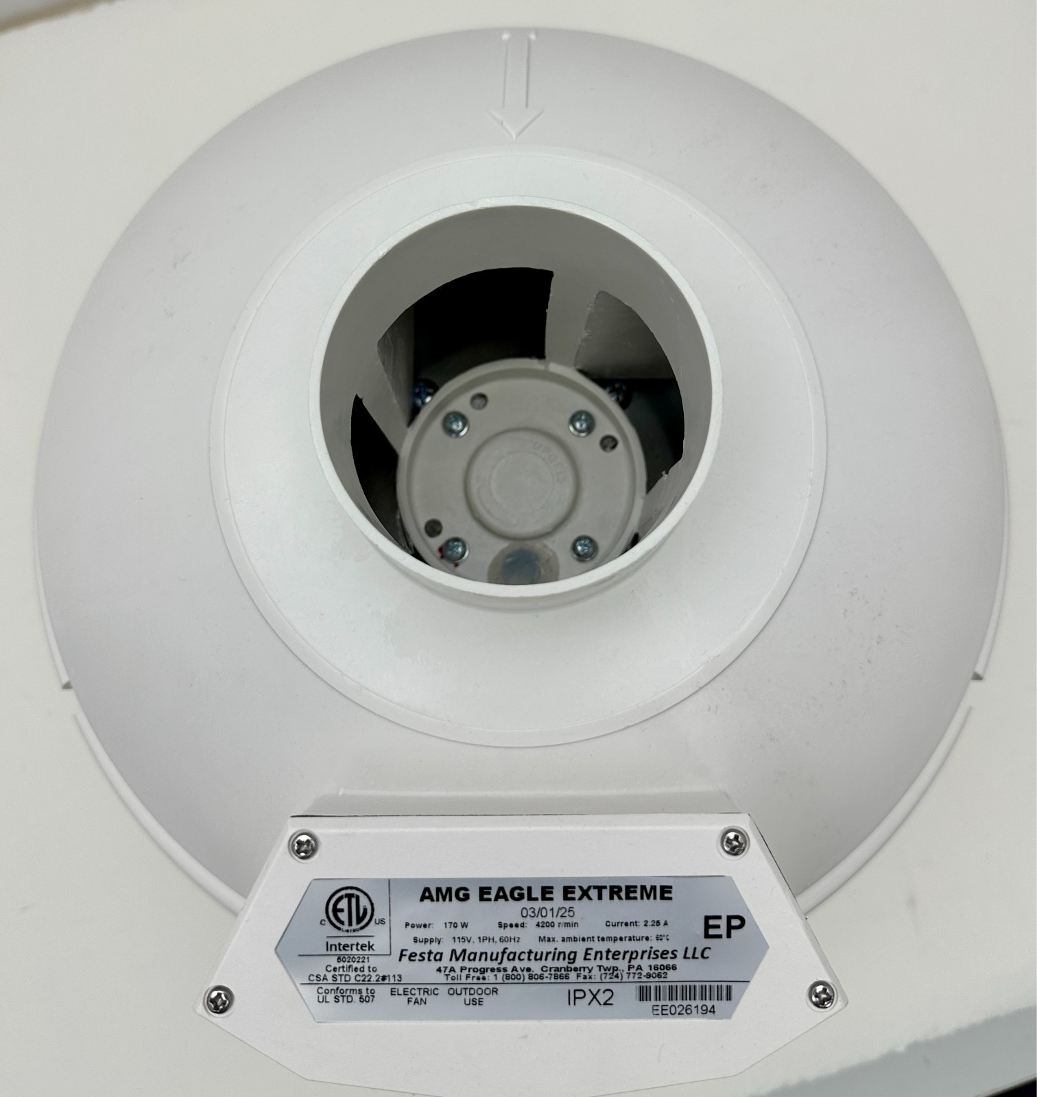 Festa Radon AMG Eagle Extreme Radon Fan Only 115v