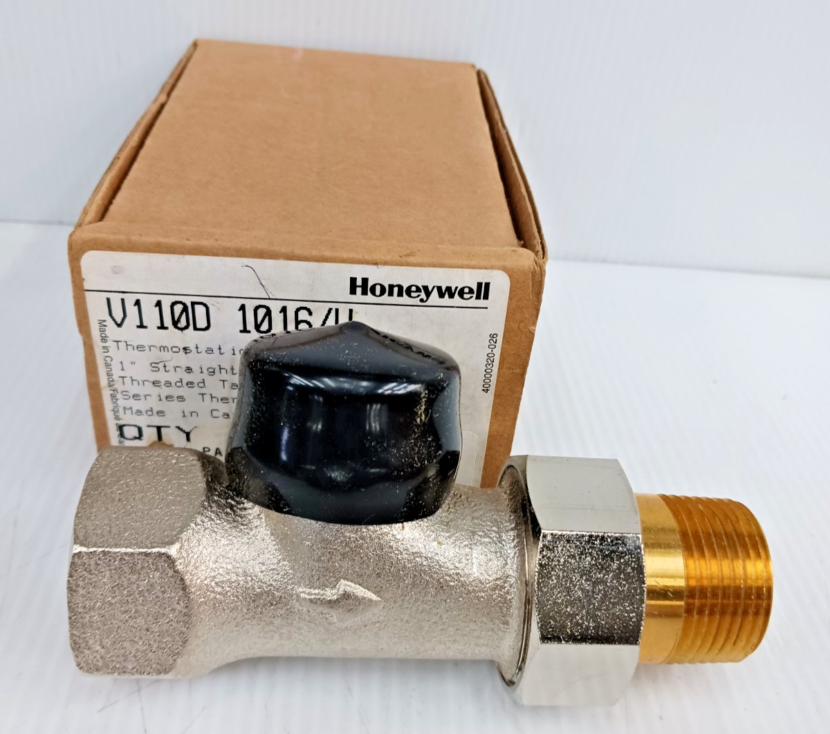 New Honeywell V110D1016 Thermostatic Radiator Valve 1″ Npt Straight for T104