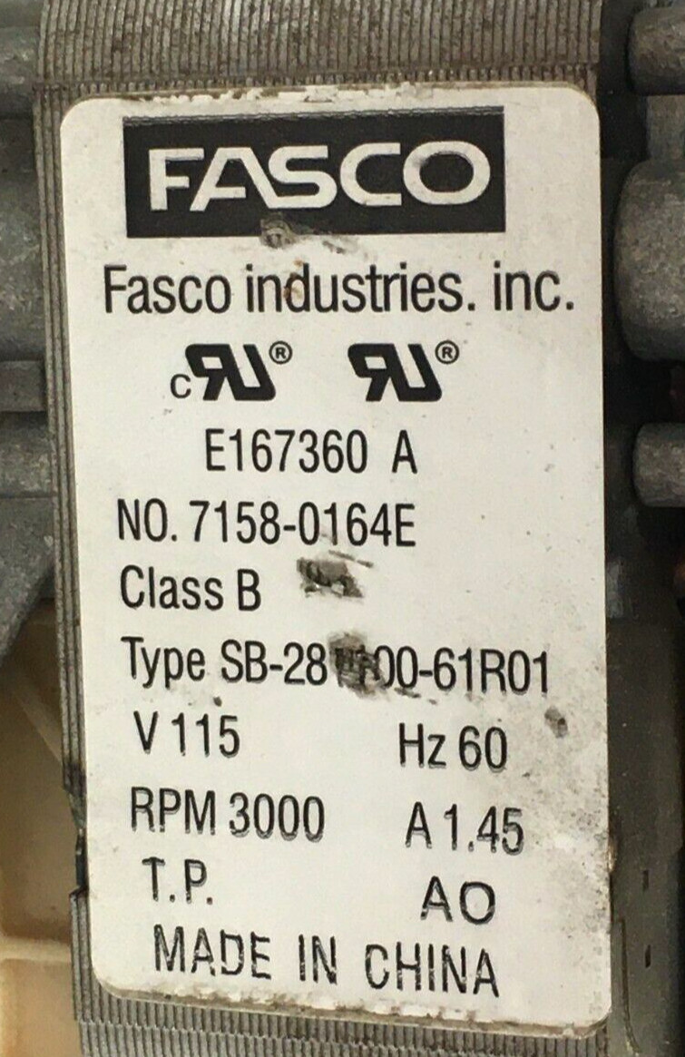 FASCO 7158-0164E Draft Inducer Blower Motor 70580262 D342077P04 used #MK264