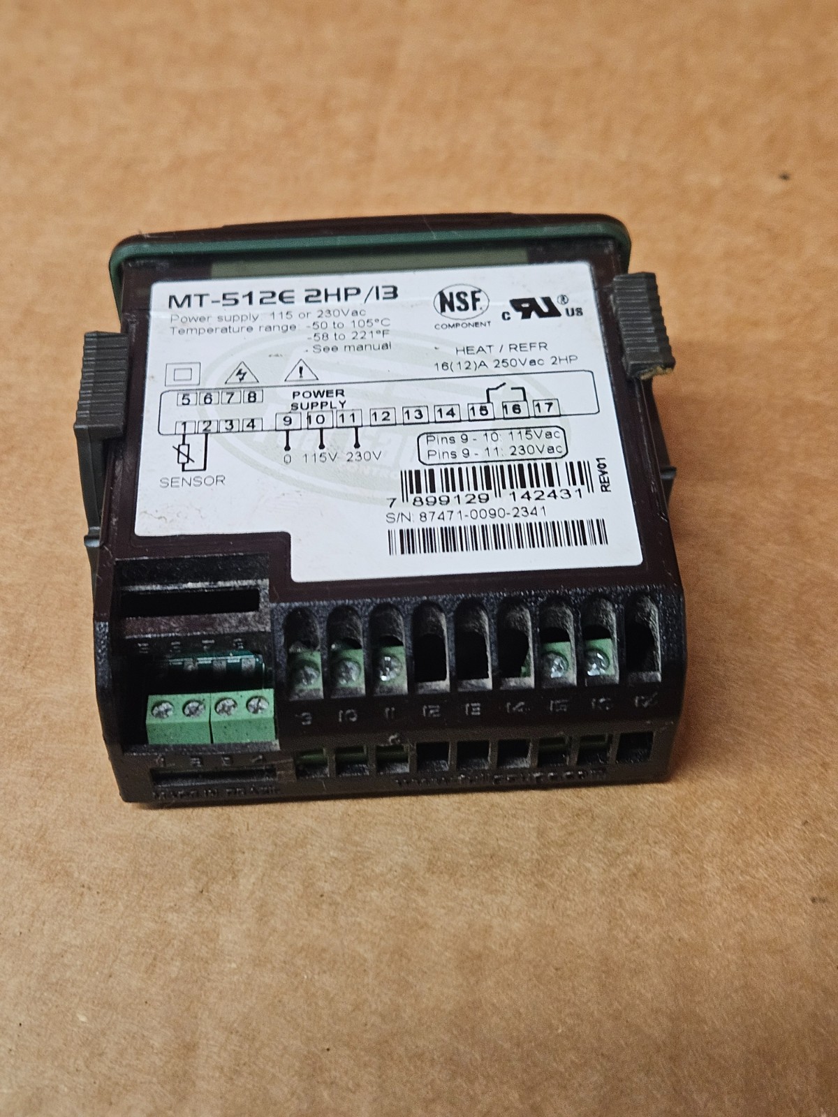 Ranco Full Gauge MT-512E 2HP/13 115/230V Digital Controller for Medium/High Temp