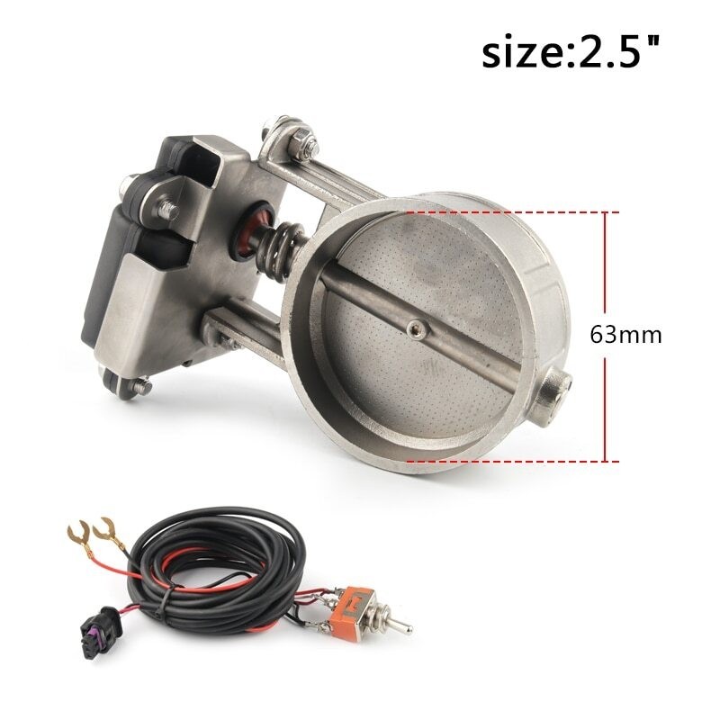 Stainless Steel Electric Exhaust Control Valve 2″/2.25″/2.5″/2.75″/3″ Inch New [