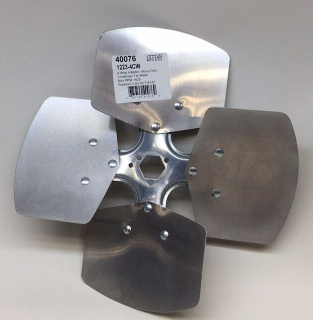 Mars 40076 Condenser Fan Blade 4 Wing Adapter Heavy Duty 1223-4CW 1625 Max RPM