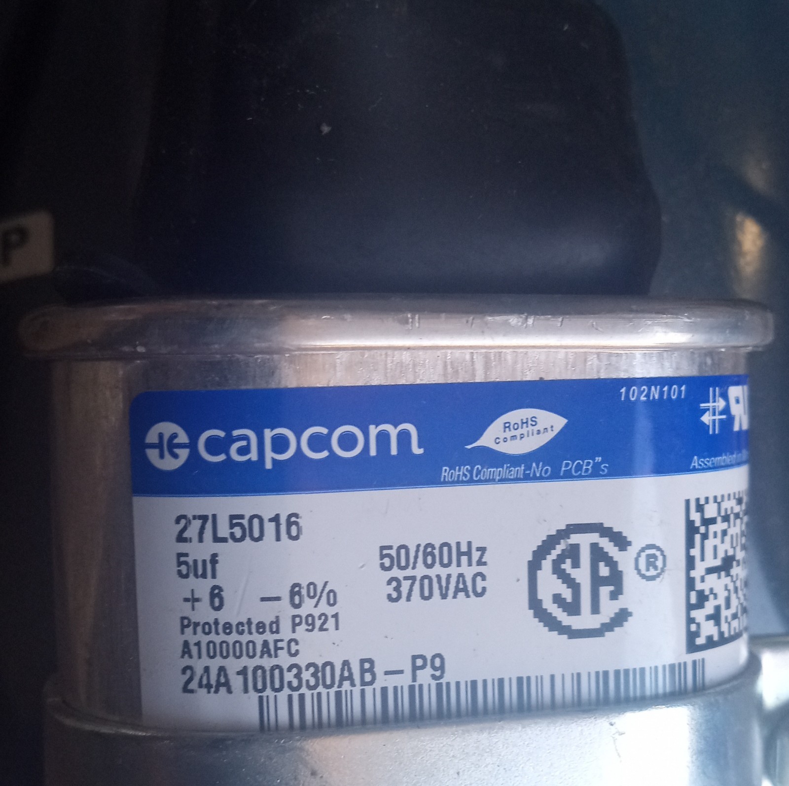 genteq Blower Motor 1/4 HP 115V Thermally Protected w/ Capcom Capacitor