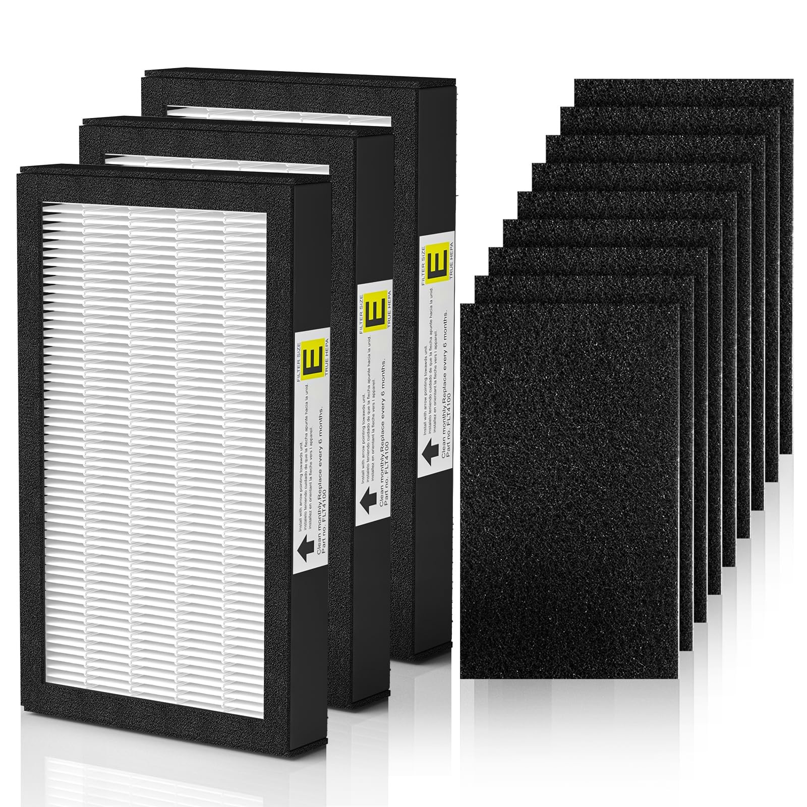 FLT4100 True HEPA Replacement Filter Size E for Guardian 12 Piece Set, White