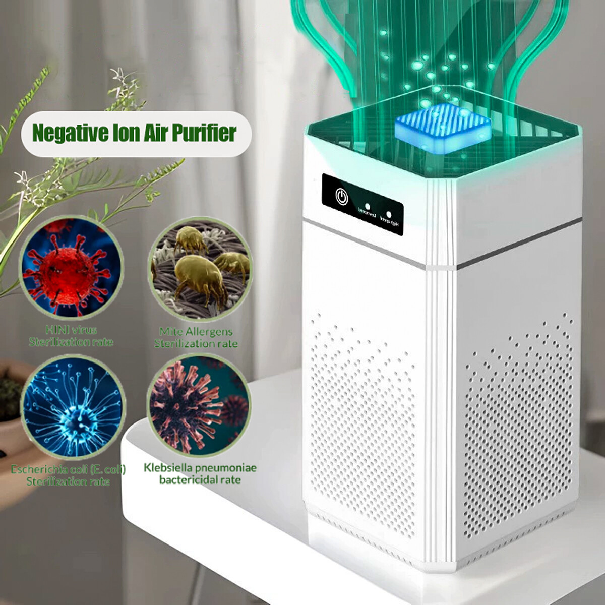 Large Room Air Purifier Home HEPA Washable Filter Air Cleaner for Allergies Pets