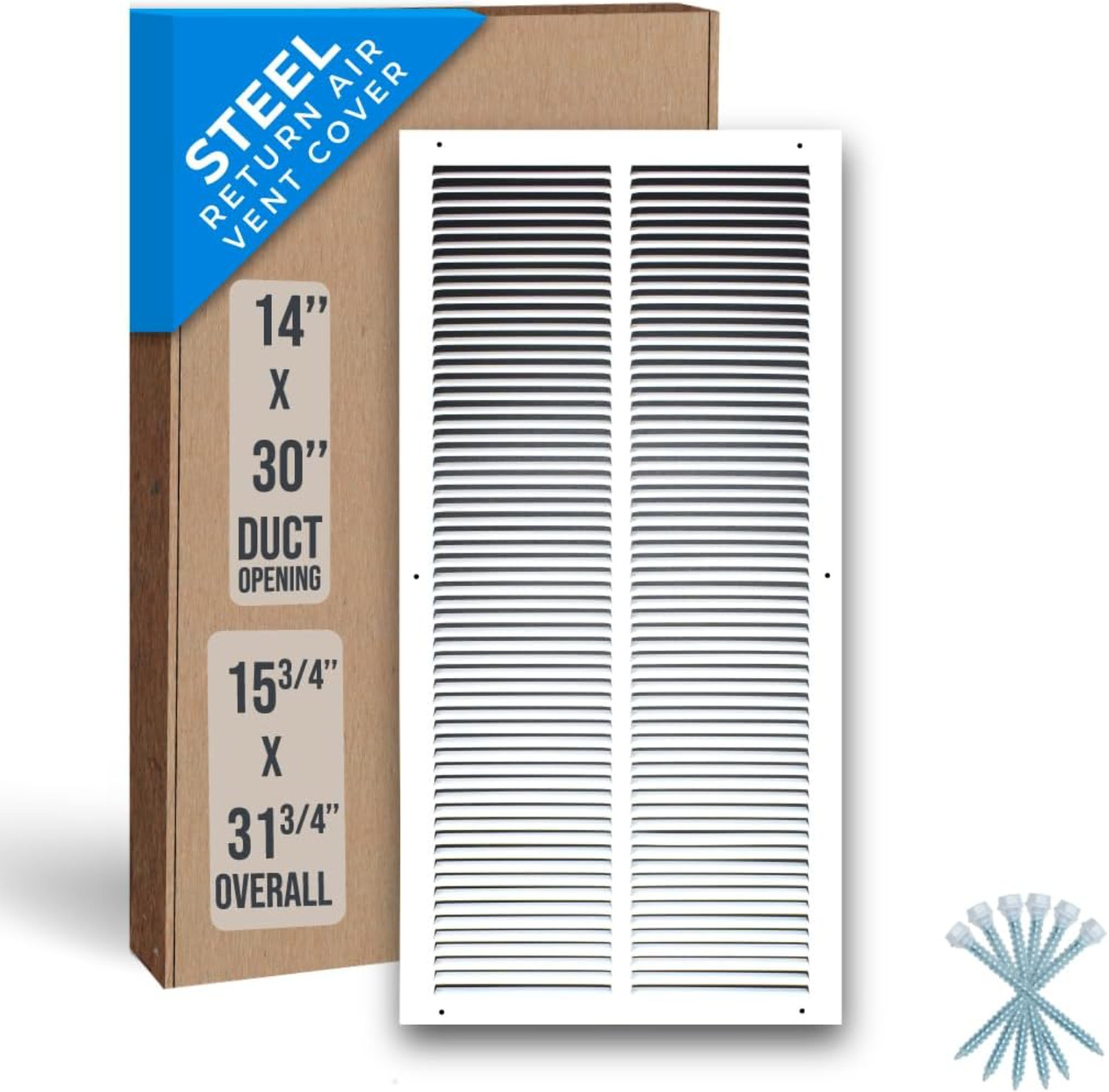 *DEFECT* 14×30 Duct Opening HVAC Steel Return Air Return Vent White 14″ x 30″