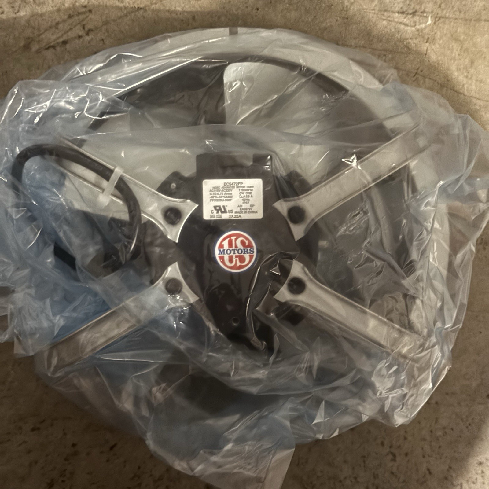 Rescue EC5472FP 58mm ECM Fan Assembly, 360 CFM, 115-230V
