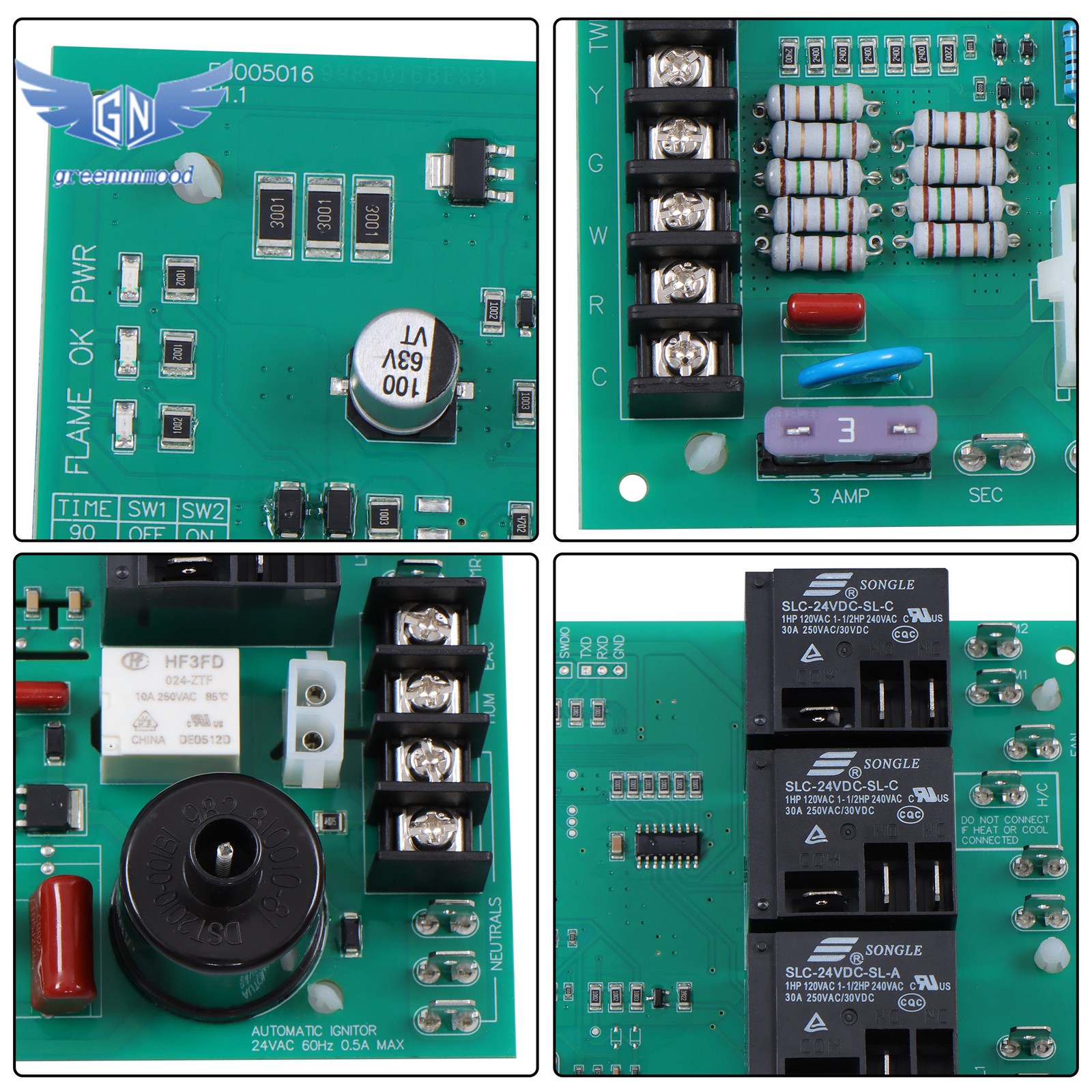 ICM292 Gas Furnace Control Board Fits 62-24140-04 / 62-24140-02 / 62-24140