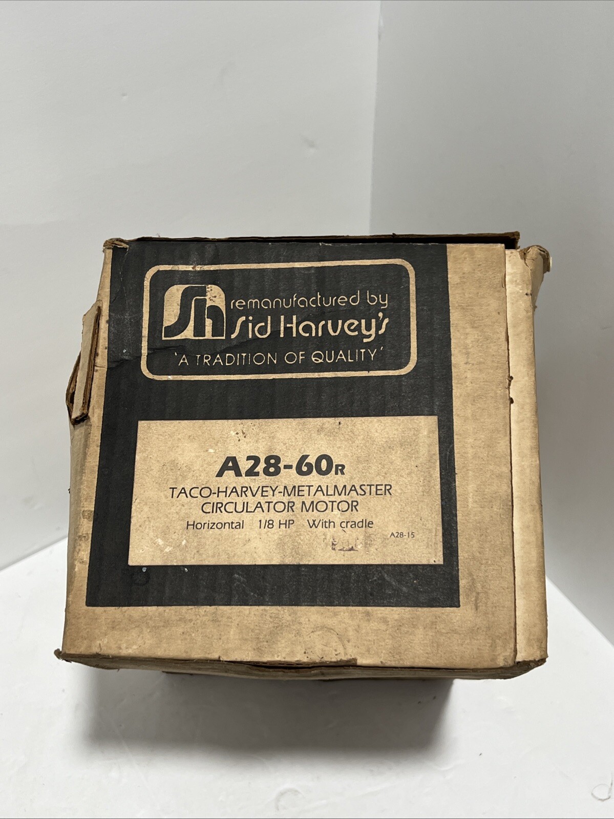 Sid Harvey A28-60R circulator motor 1/8 hp, with cradle Taco-Harvey Metalmaster
