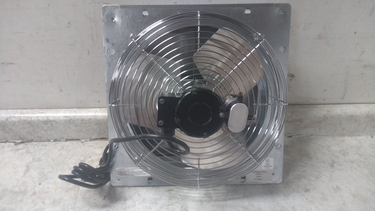 Airmaster Fan 23015 1/30 HP 115VAC 12 In Blade Dia Shutter Mount Exhaust Fan