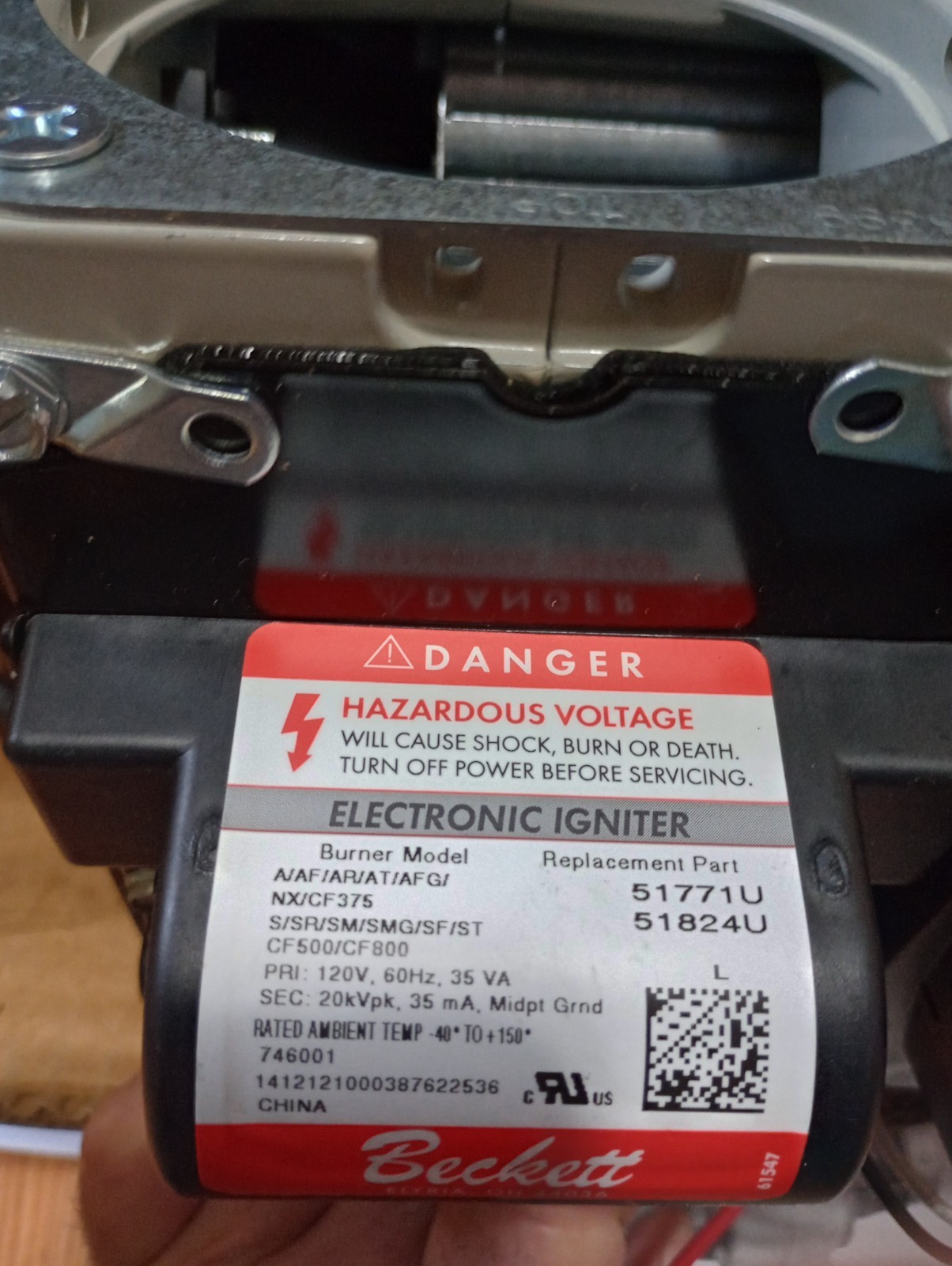 BECKETT B2008 Afg Oil Burning Chassis W/genisys Control Fuel Oil Kerosene