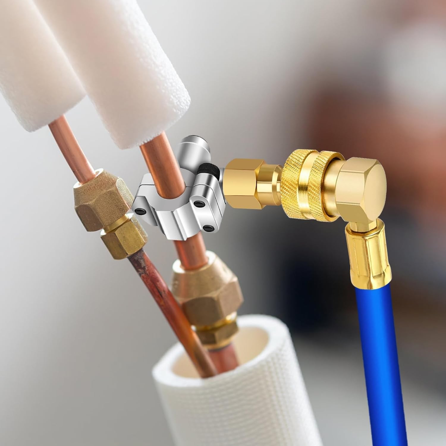 Refrigerator Piercing Valve Bullet Piercing Valve Brass Low Side Refrigeration