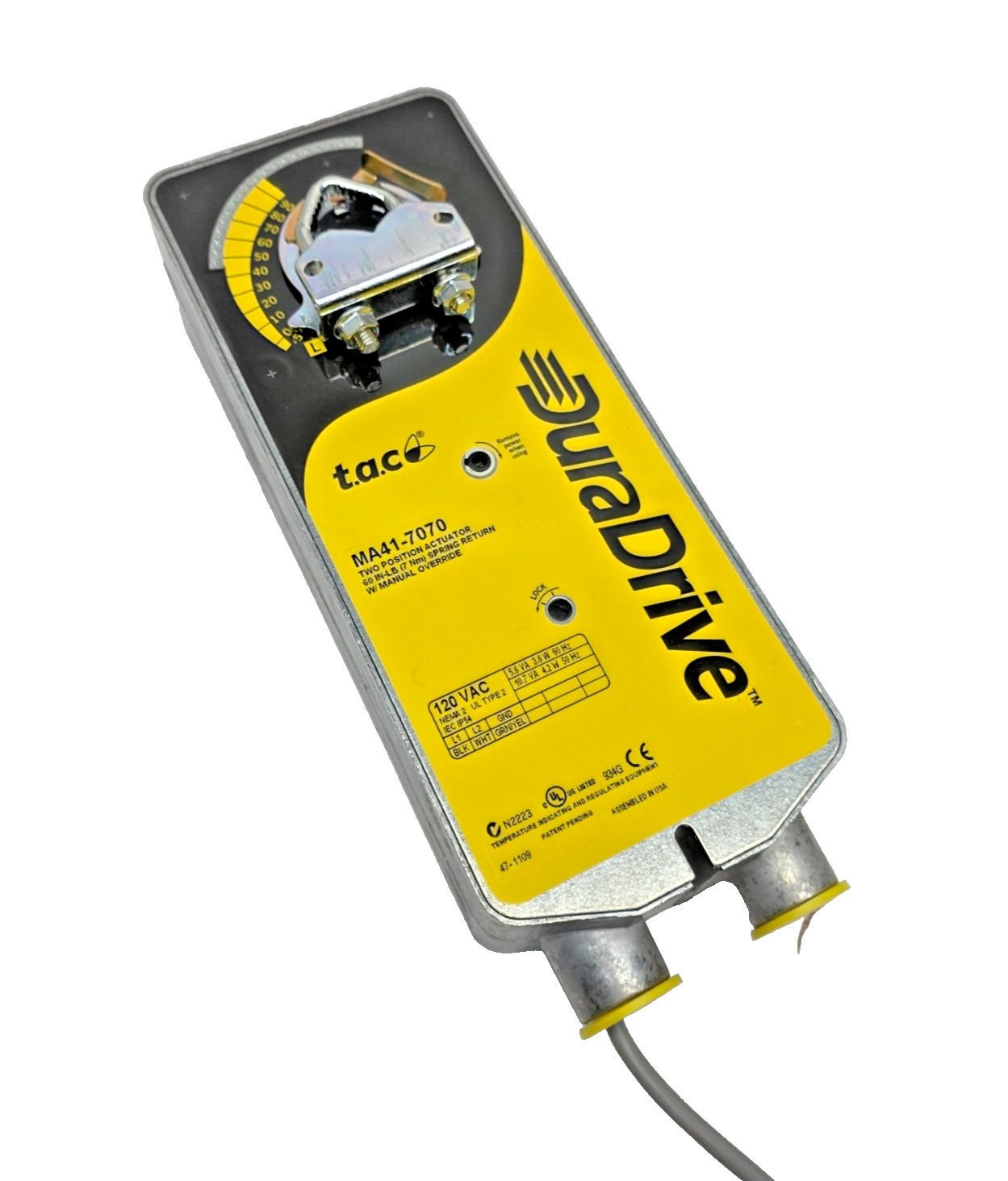 Schneider MA41-7070 Two-Position Actuator 60 IN-LB (7Nm) Spring Return 120VAC