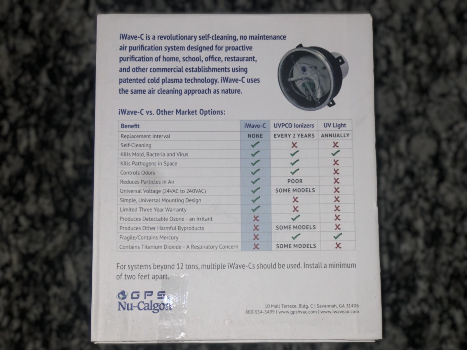 Nu-Calgon iWave-C Air Purifier