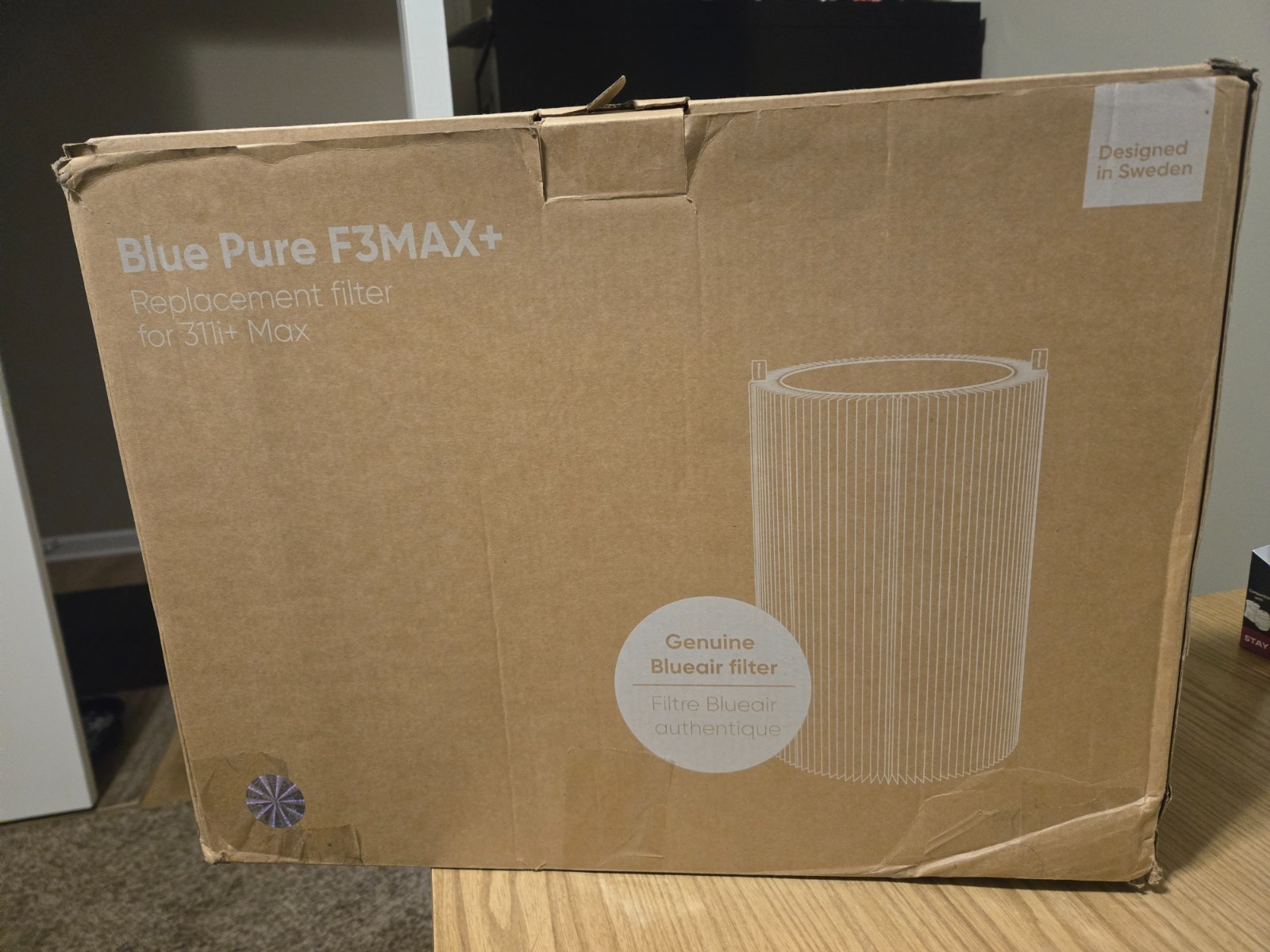 Genuine Blueair Blue Pure F3MAX Replacement Filter for 311i+ Max – New