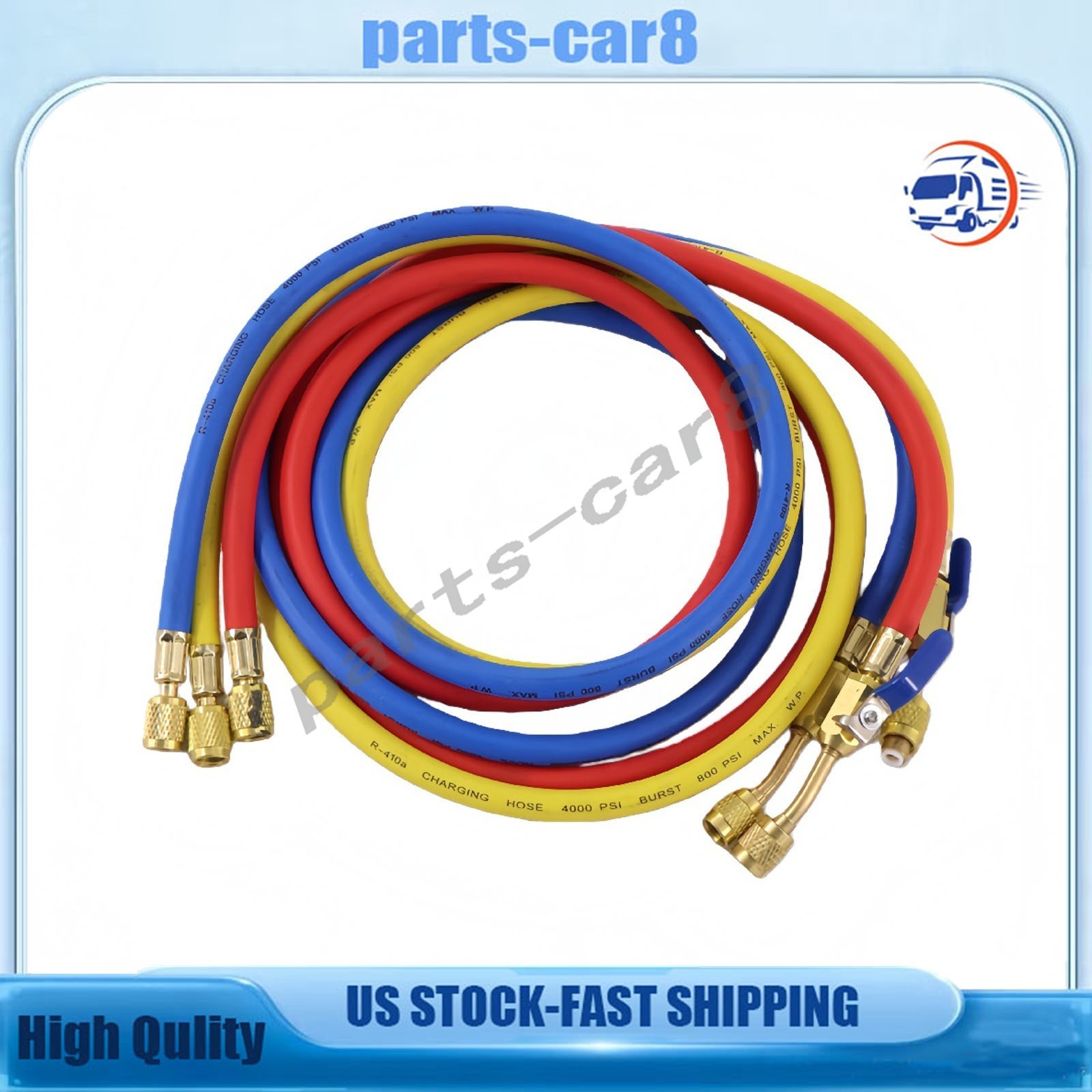 NEW 3Pack 29986 For R-410A Refrige Plus II 1/4″ Hose with Compact Ball Valve 72″