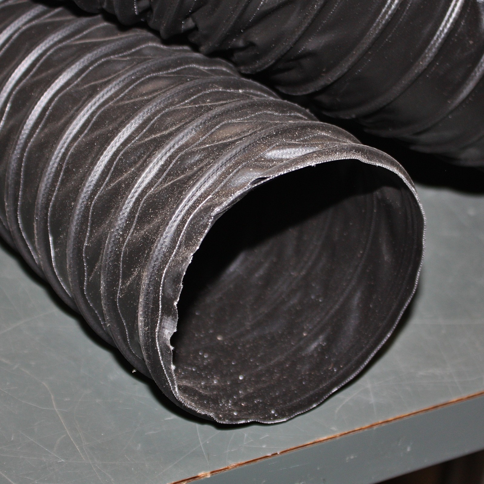 Flexaust Duct Hose 8351040050, 4″ ID x 50ft, Black TPE, Steel Wire Reinforced