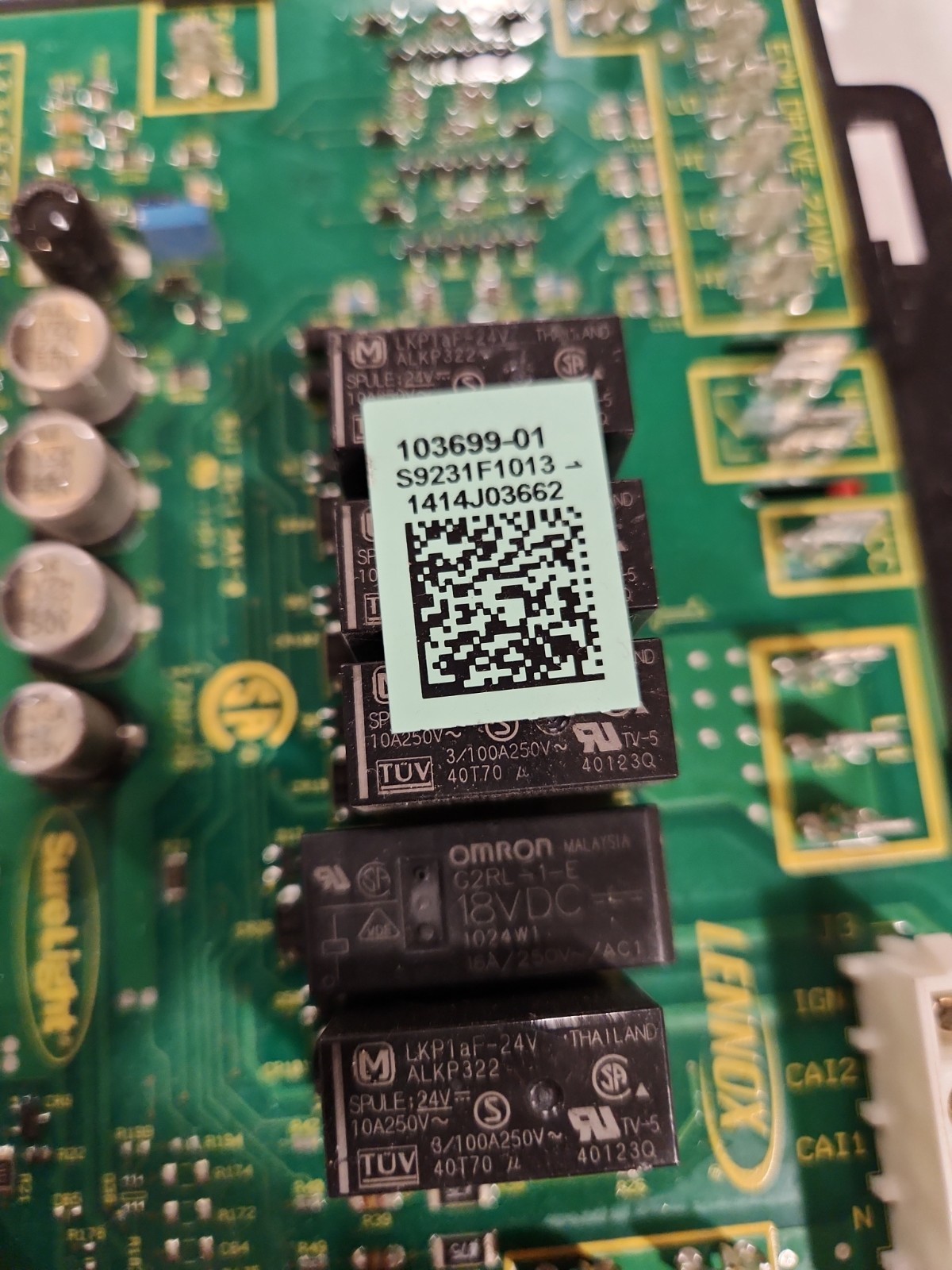 LENNOX Furnace Control Circuit Board SureLight 103699-01