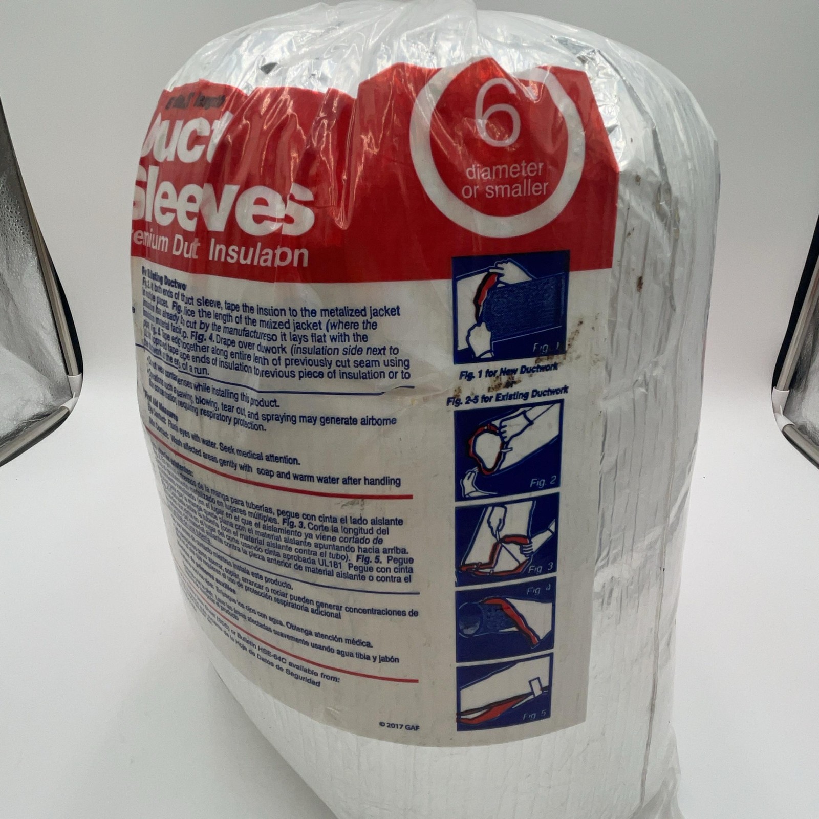 Imperial INSLV6R8 Duct Sleeve 6 In X 5 Ft R-8 Flexible Insulated HVAC New