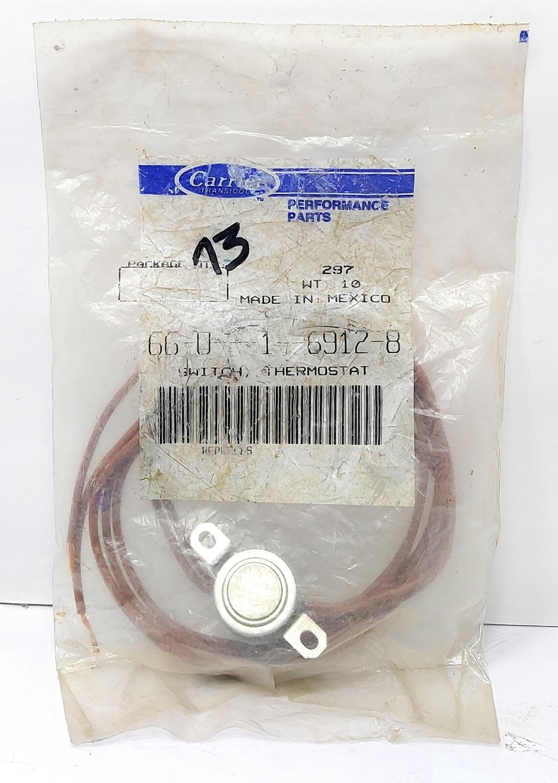 Carrier Transicold 66-U-1-6912-8 297 Switch Thermostat Part Mexico