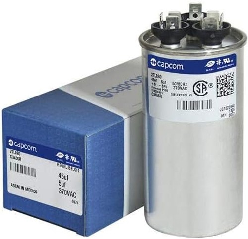GE Genteq Capacitor round 45/5 uf MFD 370 volt 27L880 (replaces old GE# Z97F9…