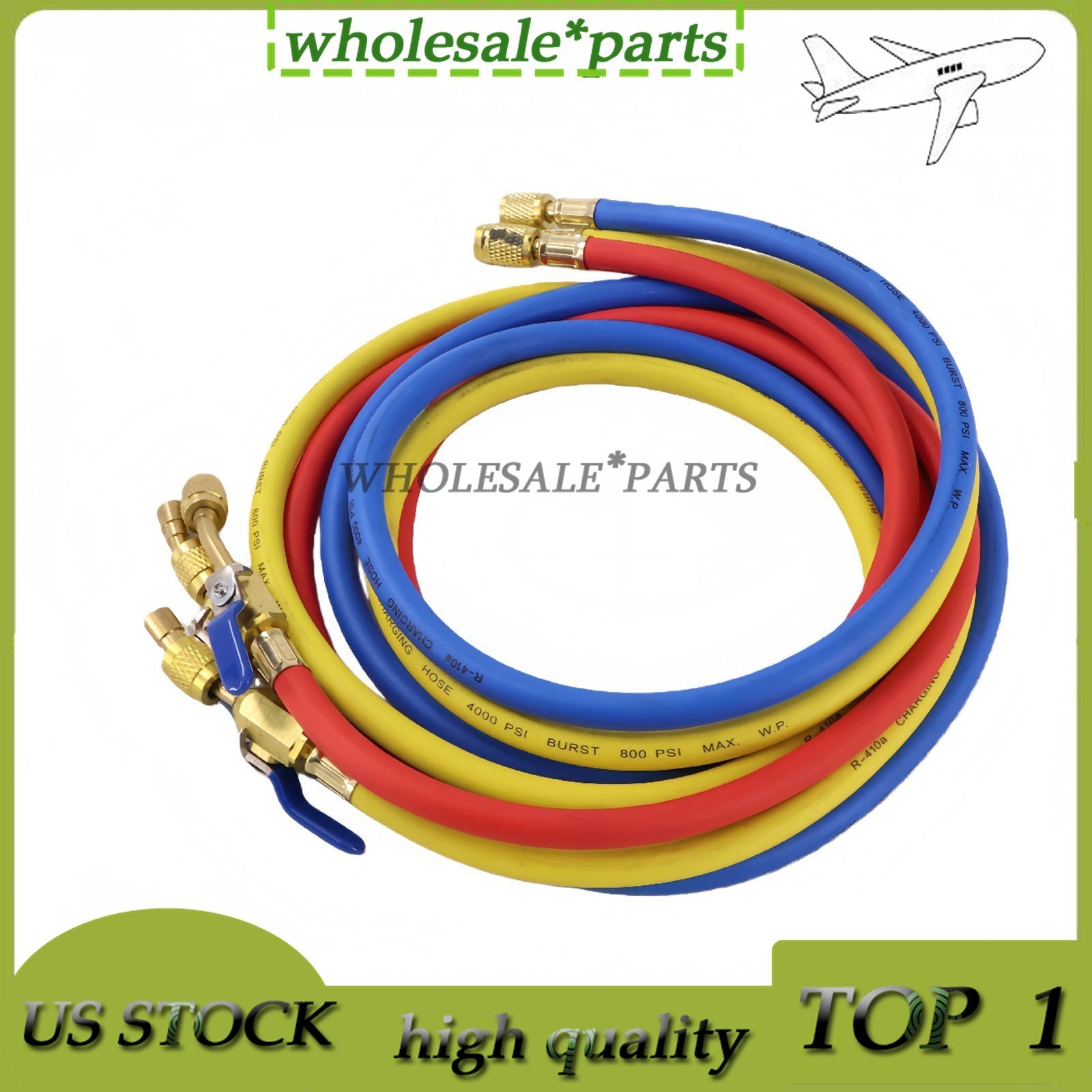 29986 3X Plus II 1/4″ Hose with Compact Ball Valve End Refrigerant Charging Hose