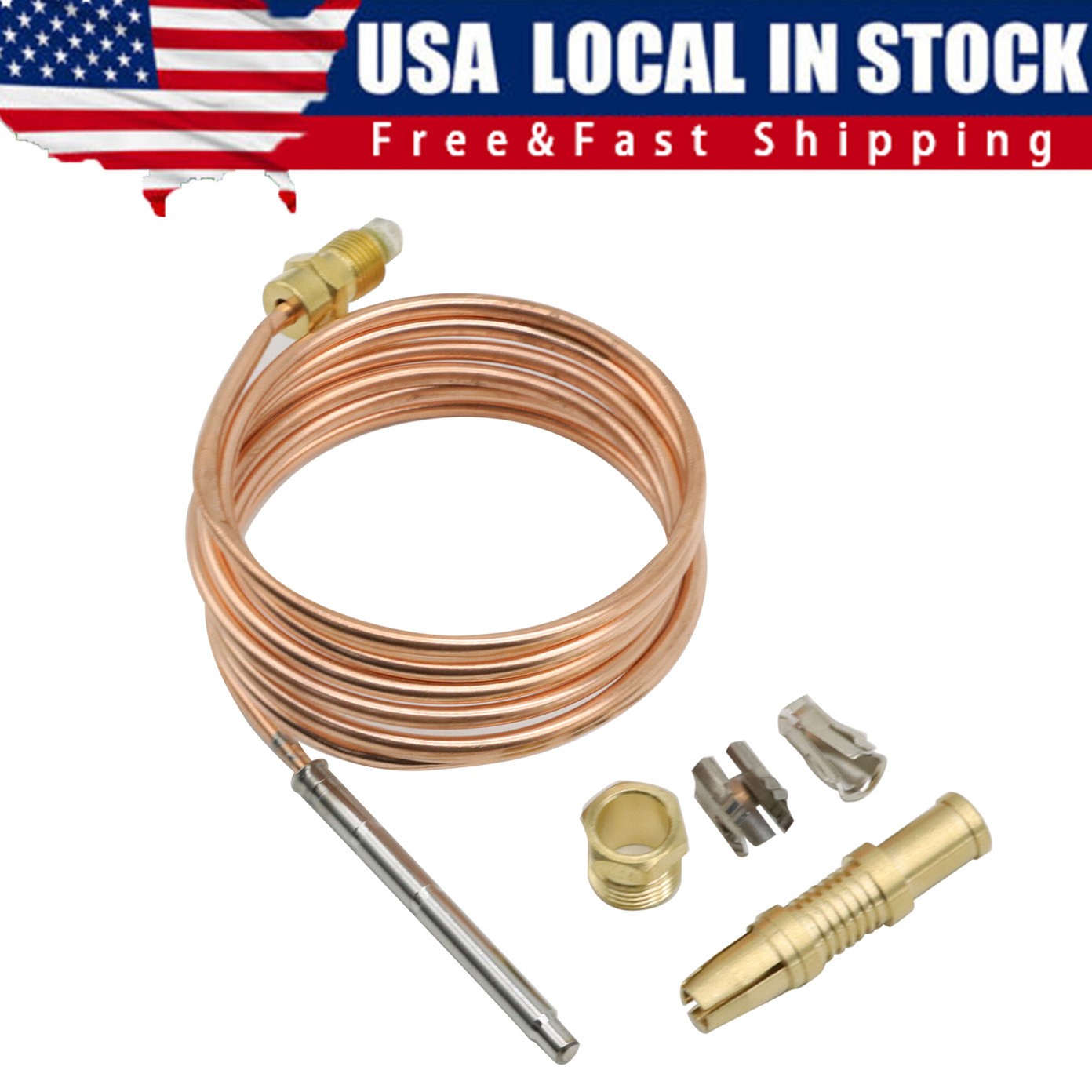 For Robertshaw Thermocouple 60” 150cm 1980-060 Snap Fit Universal (51-1459) US