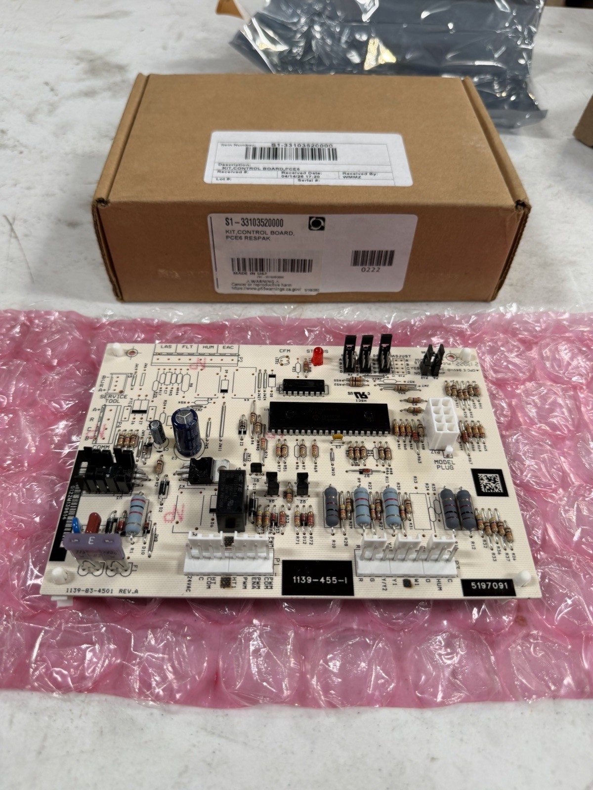 Service First Control Board Kit PCE6 RESPAK S1-33103520000 New