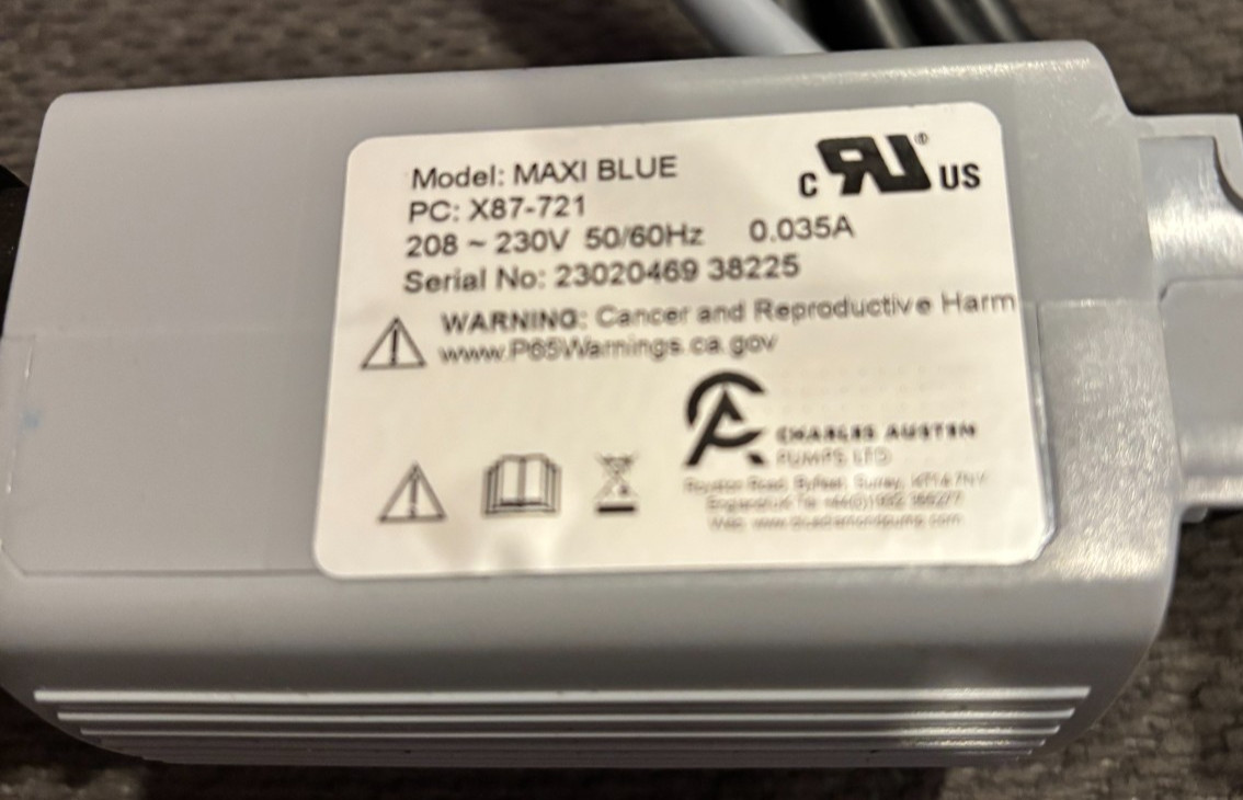 New Blue Diamond MAXIBLUE Condensate Pump X87-721 208-230V