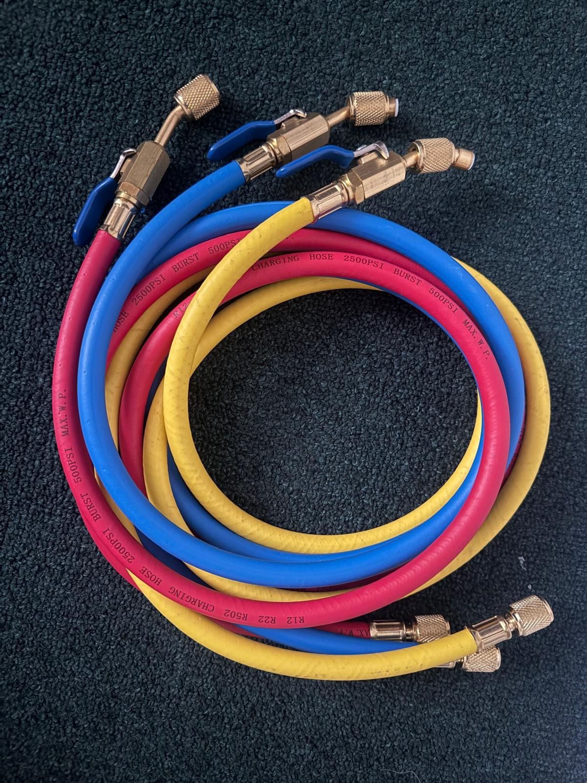 Yellow Jacket 29986 Plus II 1/4″ Hose with Compact Ball Valve, 72″ (Pack of 3)